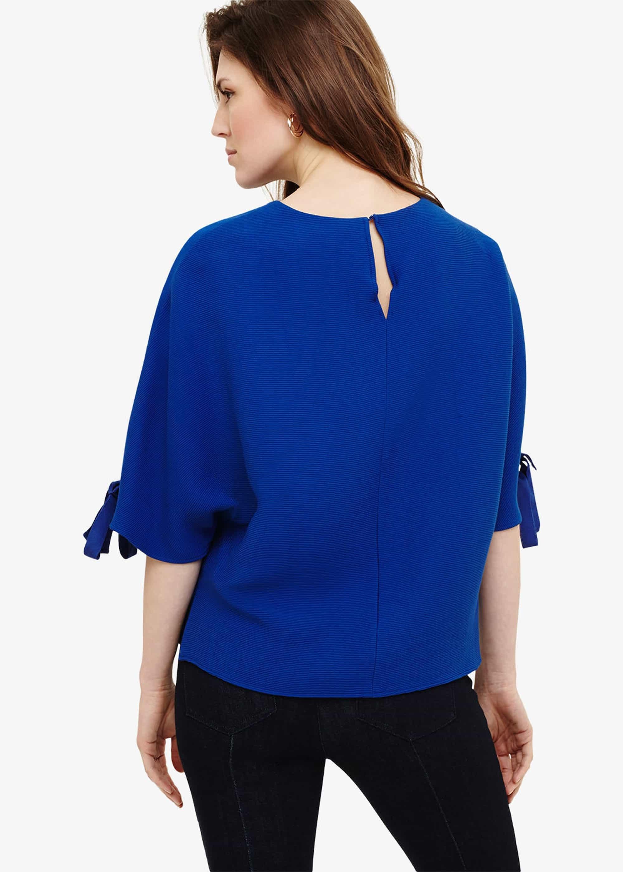 Kya Textured Tie Sleeve Blouse