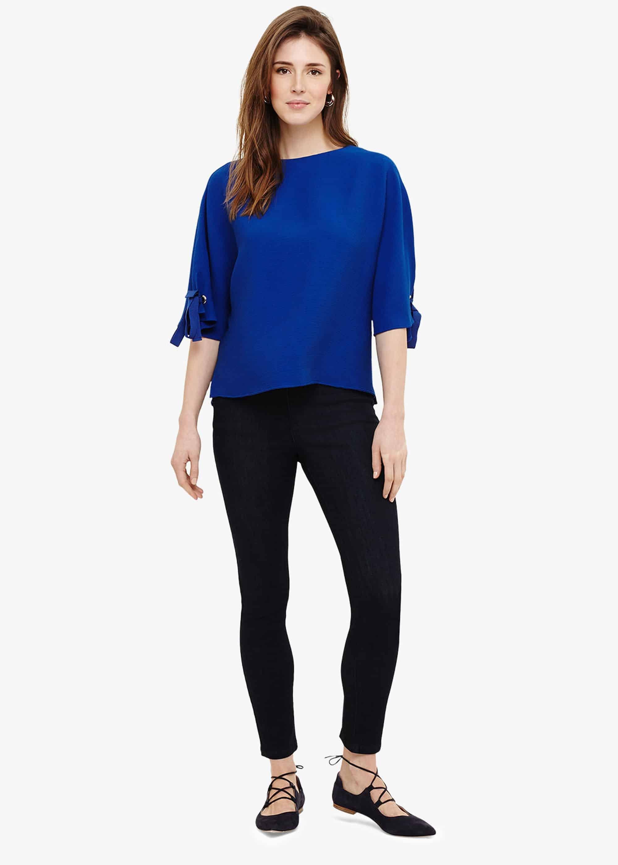 Kya Textured Tie Sleeve Blouse