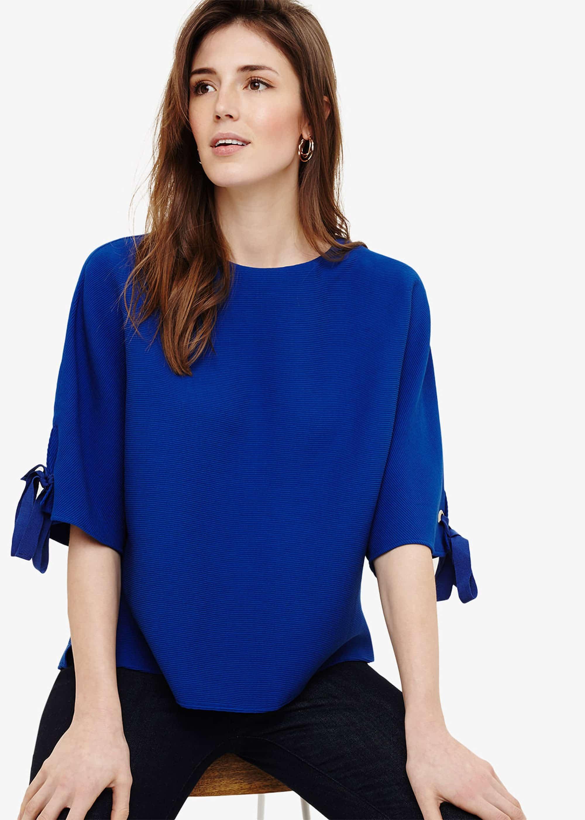 Kya Textured Tie Sleeve Blouse
