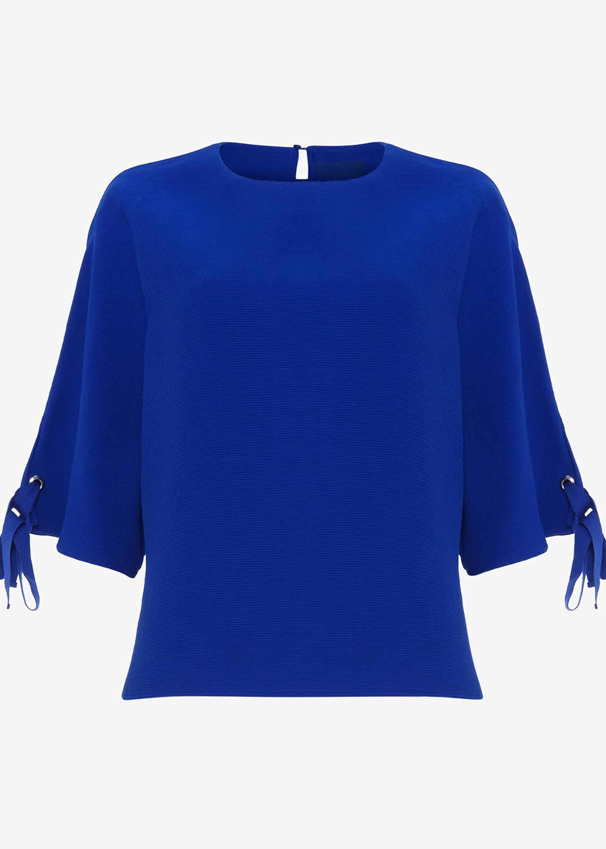 Kya Textured Tie Sleeve Blouse