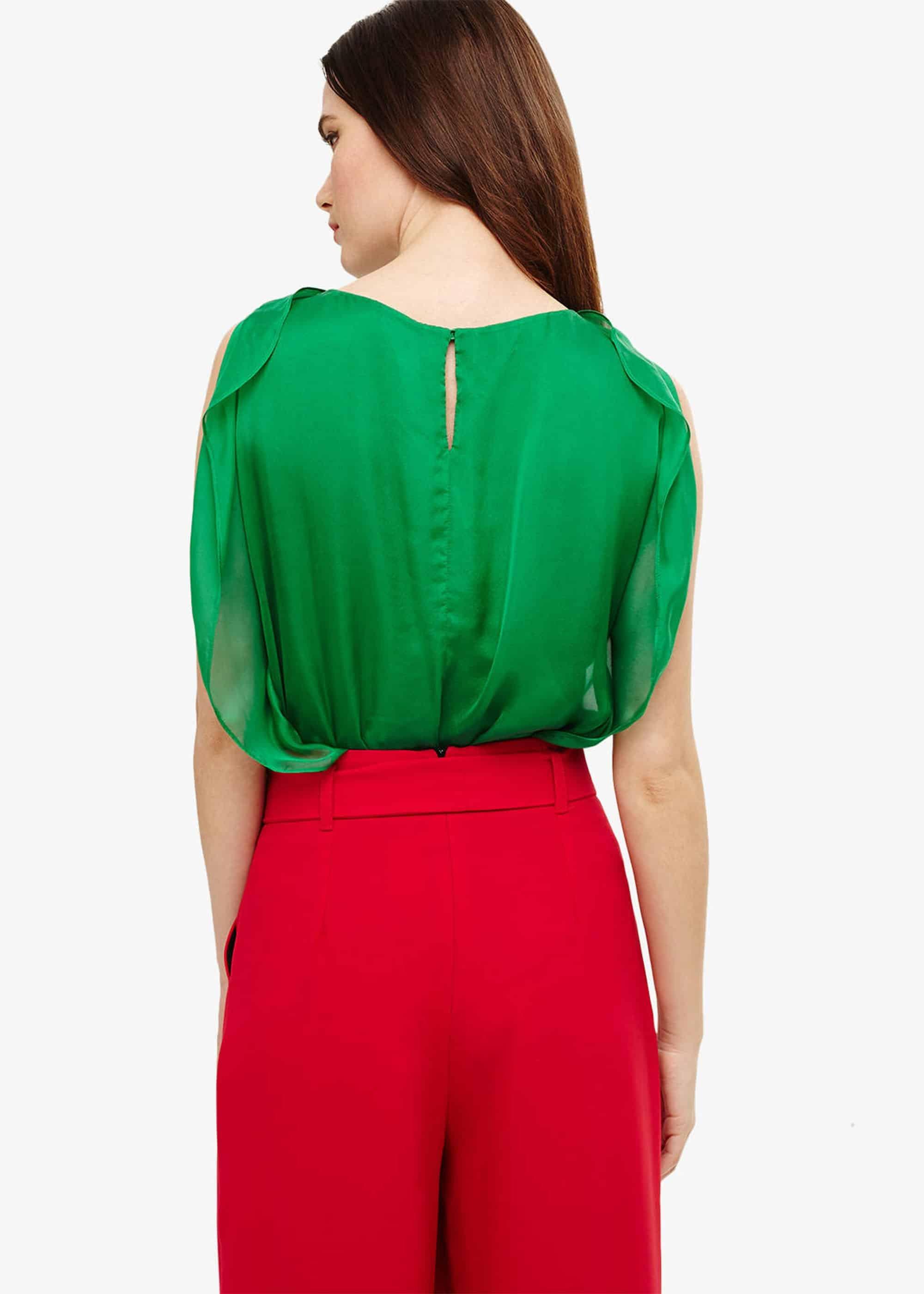 Angie Silk Angel Sleeve Blouse