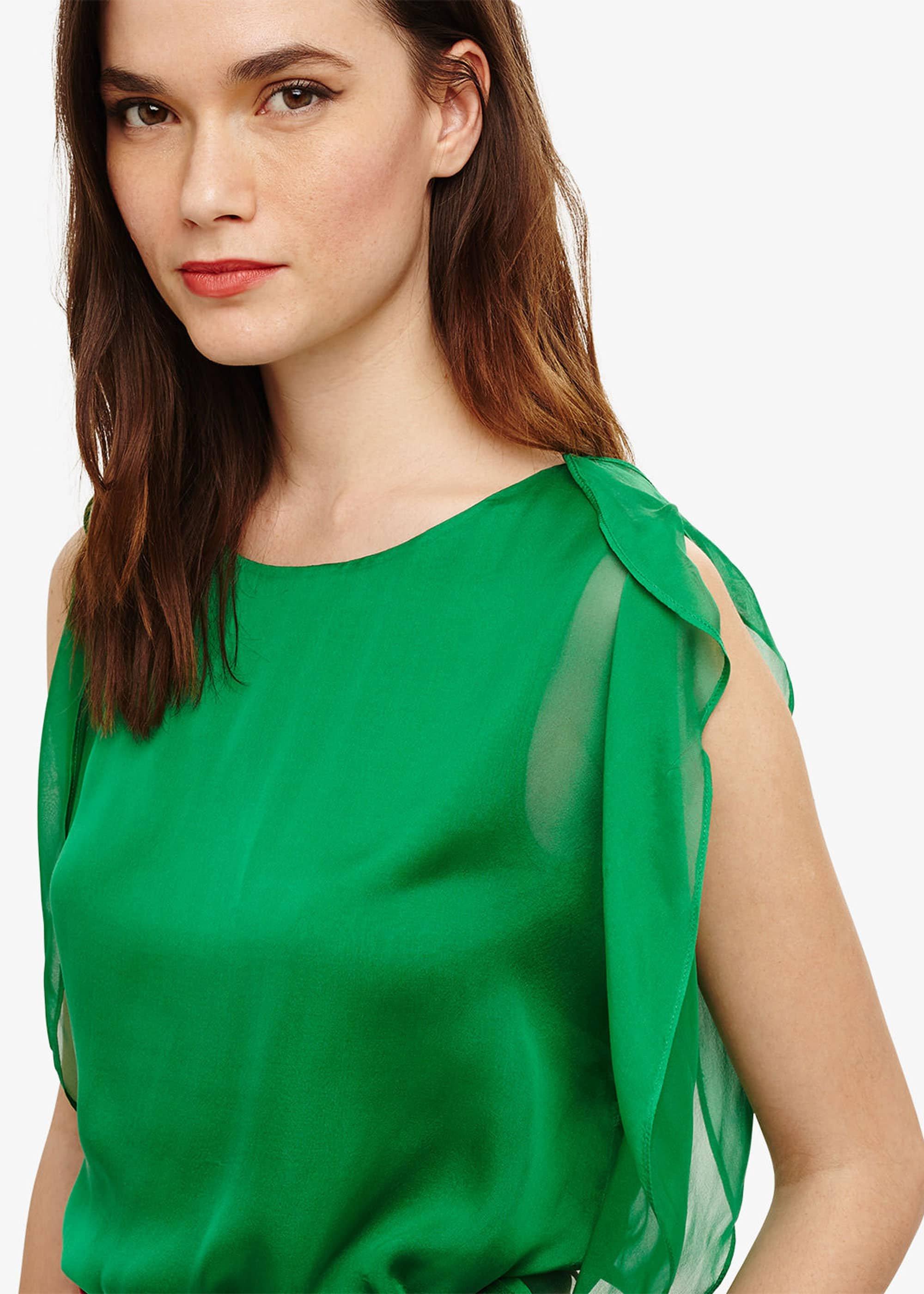 Angie Silk Angel Sleeve Blouse