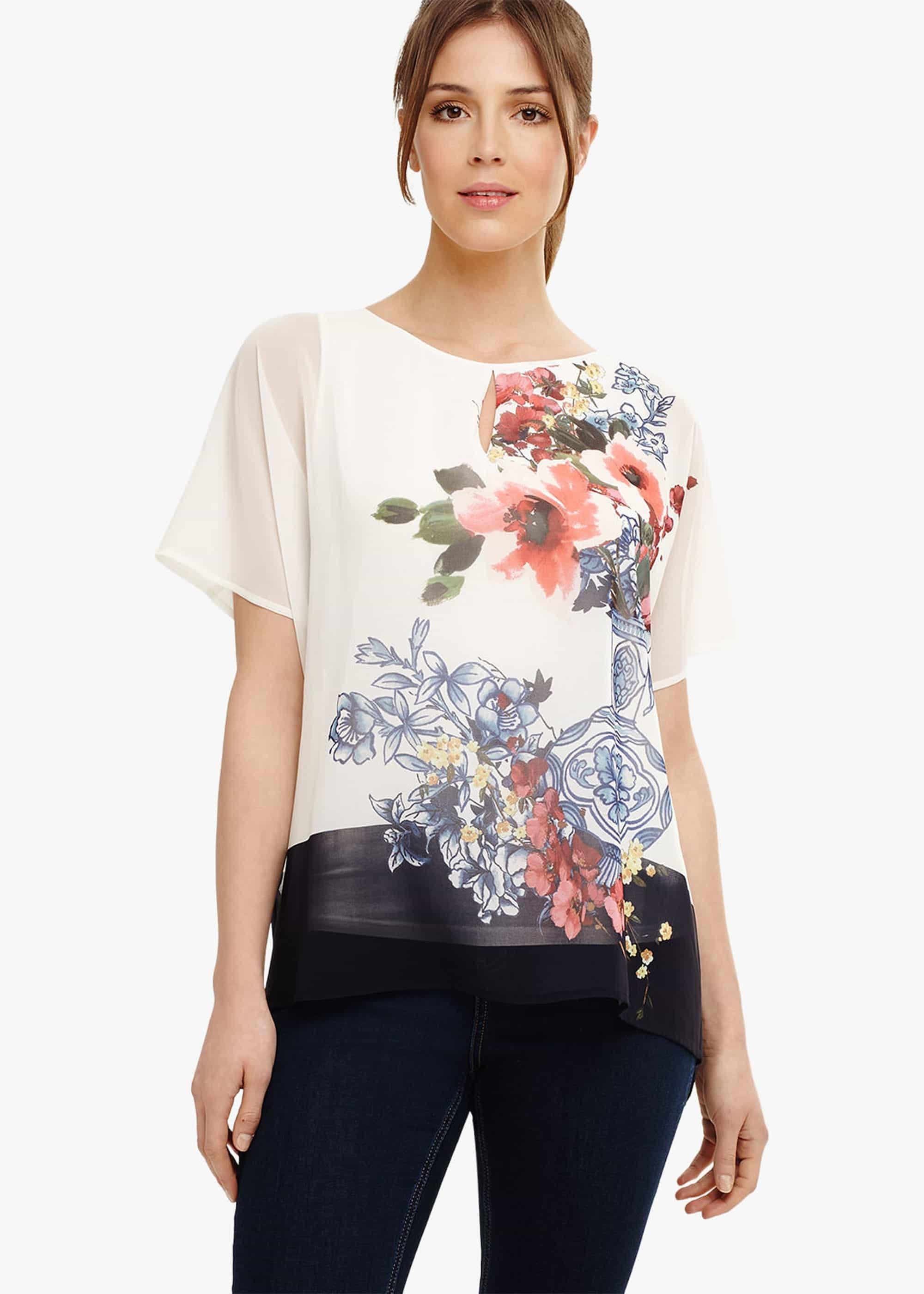 Tamara Floral Vase Print Blouse