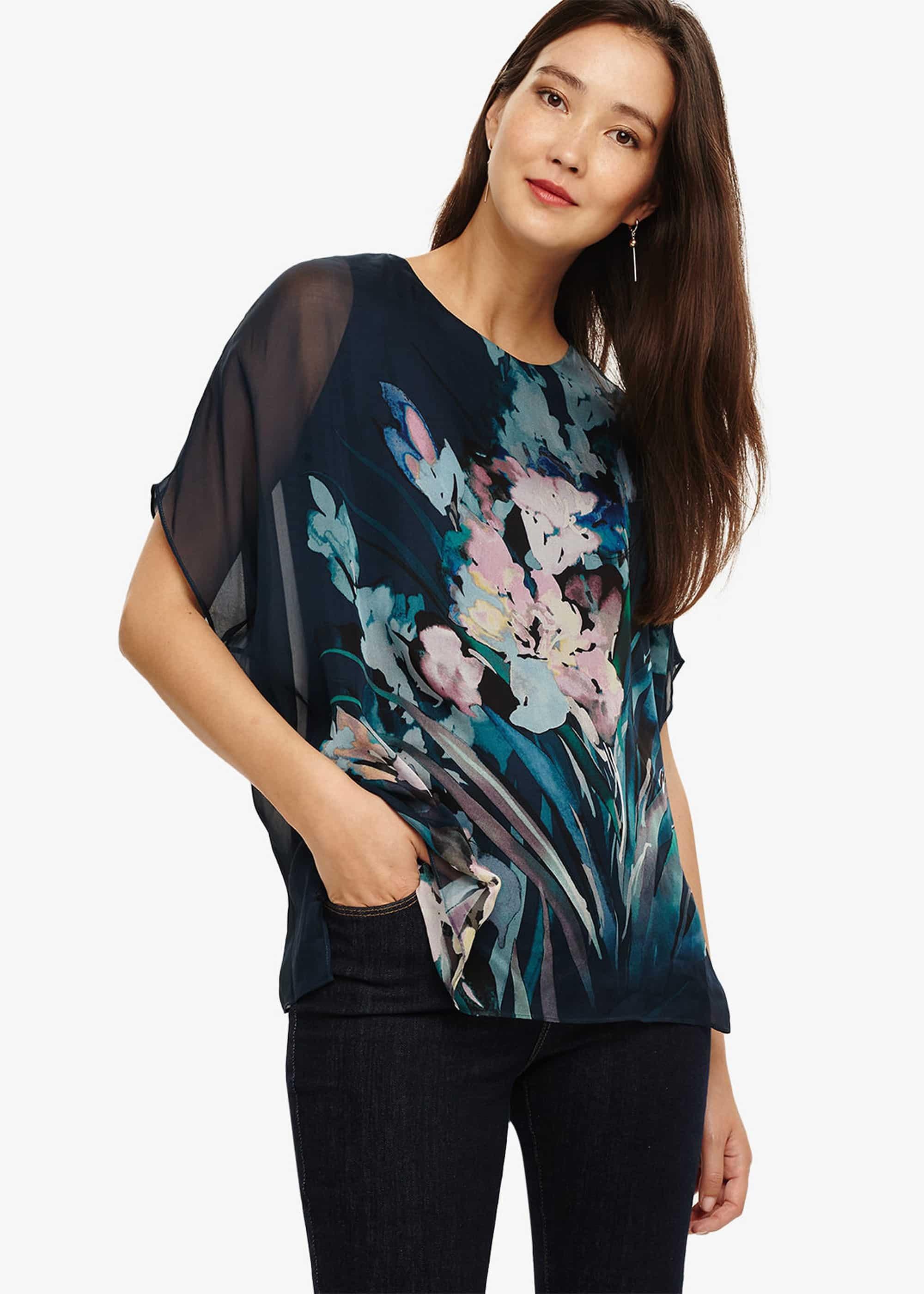 Everly Floral Silk Blouse