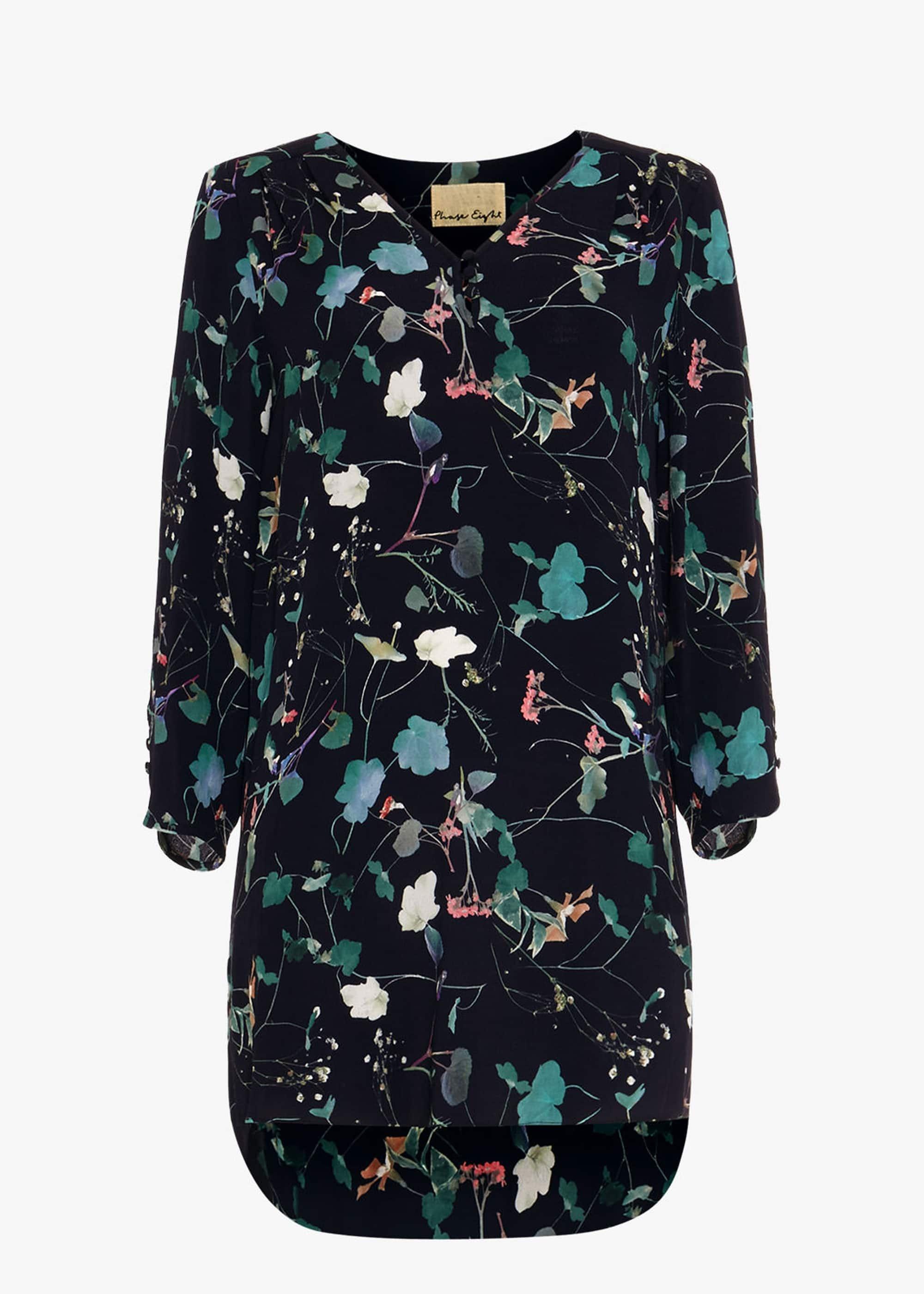 Pearly Floral Tunic Top