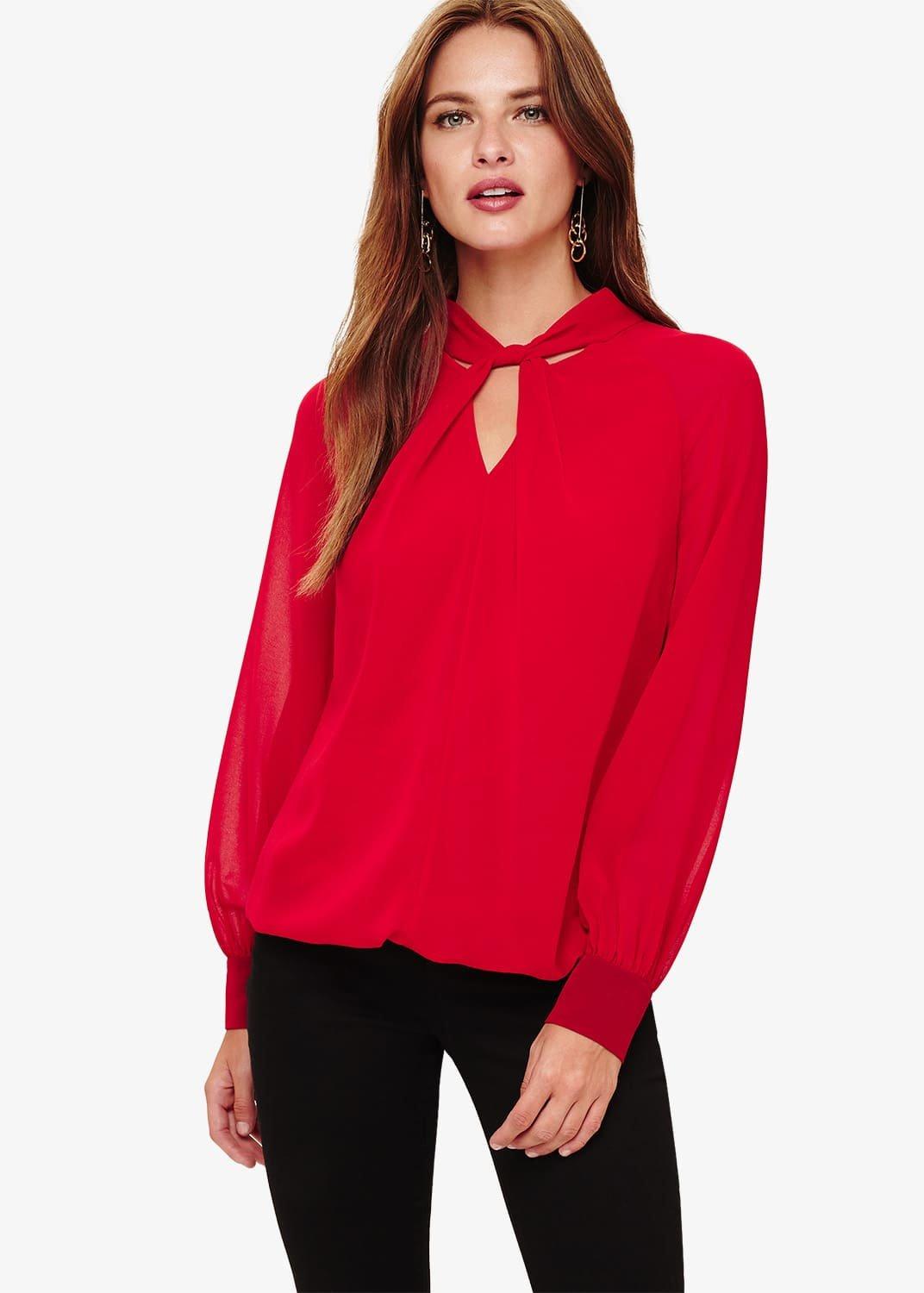 Yas Twist Front Blouse
