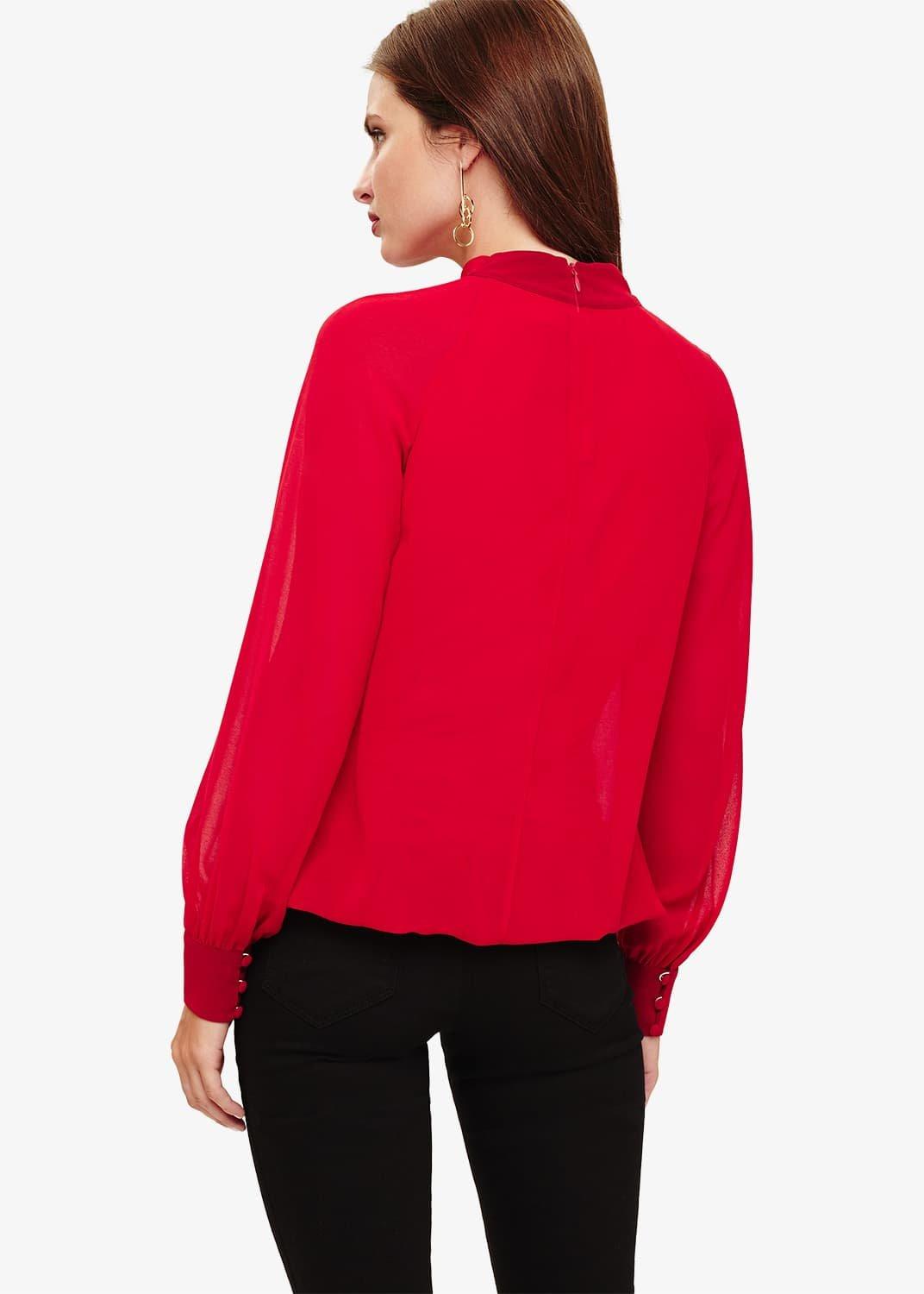 Yas Twist Front Blouse