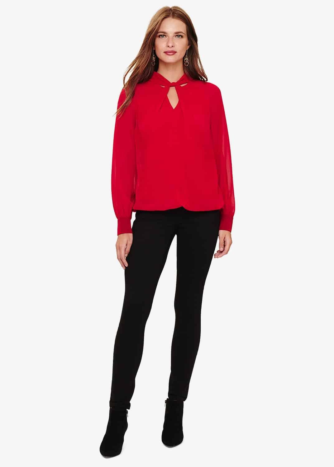 Yas Twist Front Blouse