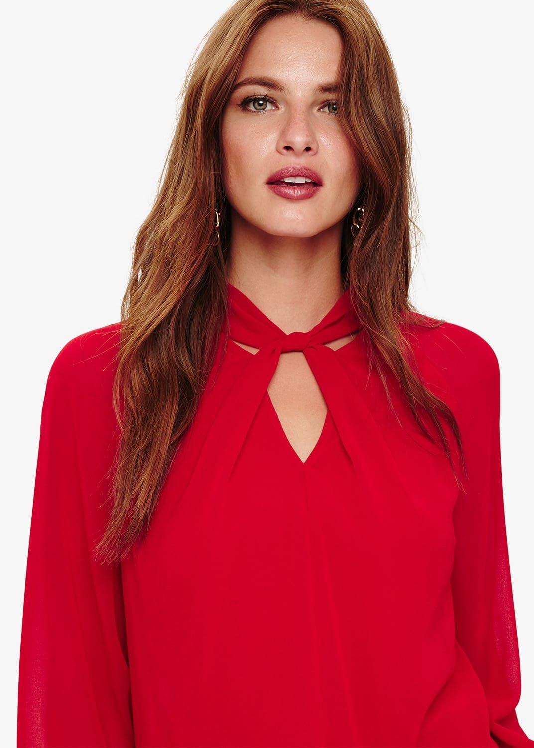 Yas Twist Front Blouse