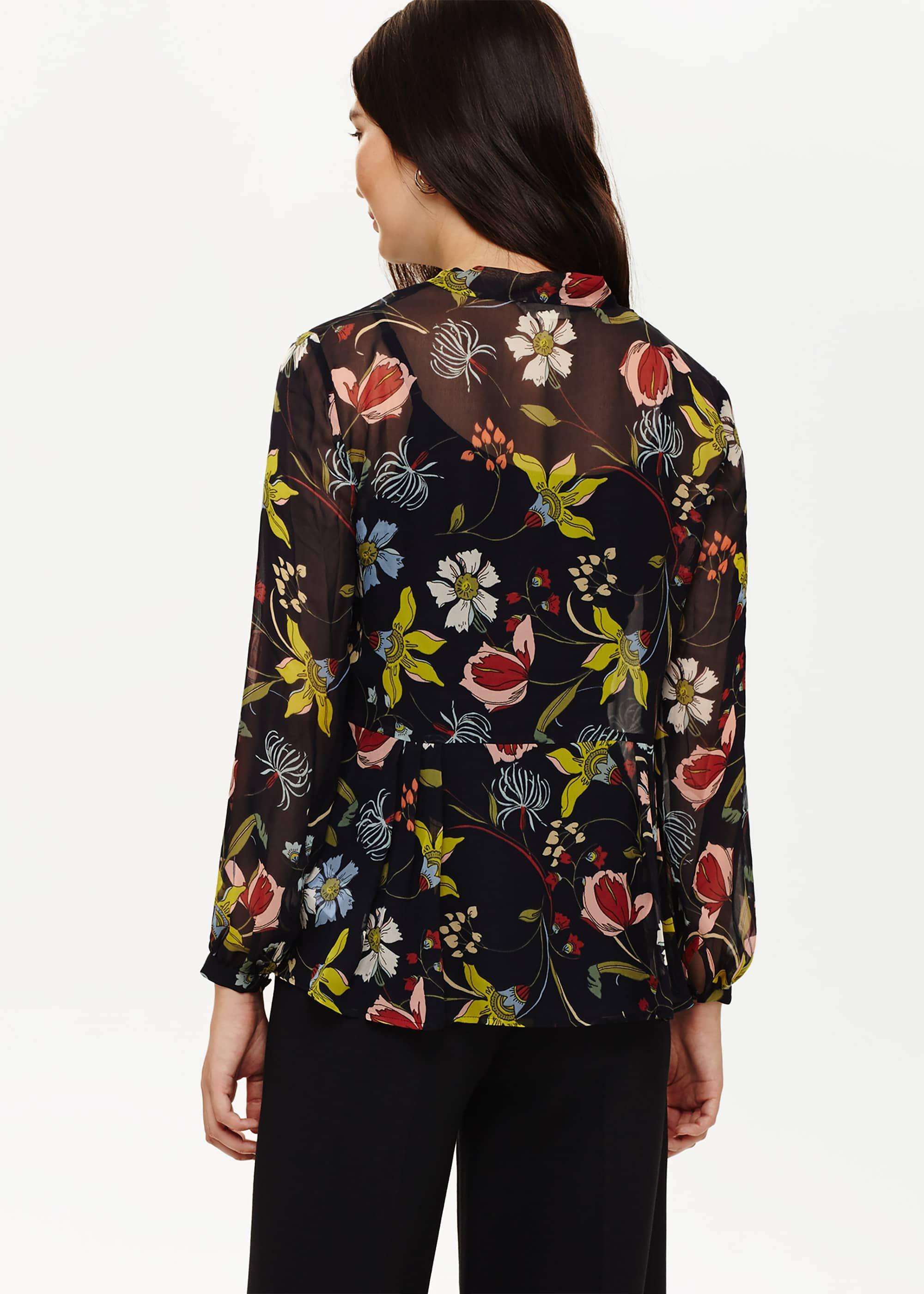 Dahlia Printed Bow Blouse