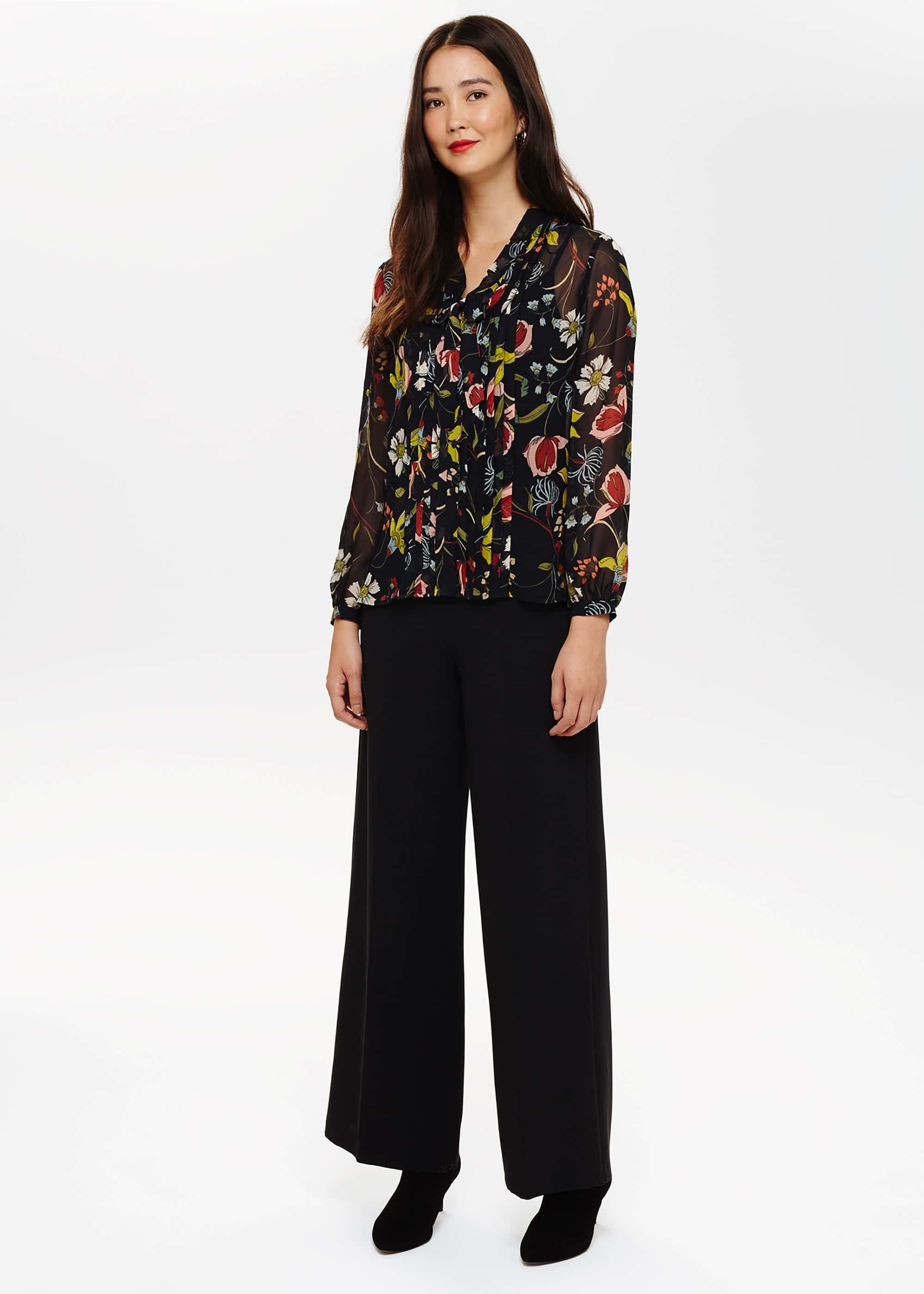 Dahlia Printed Bow Blouse