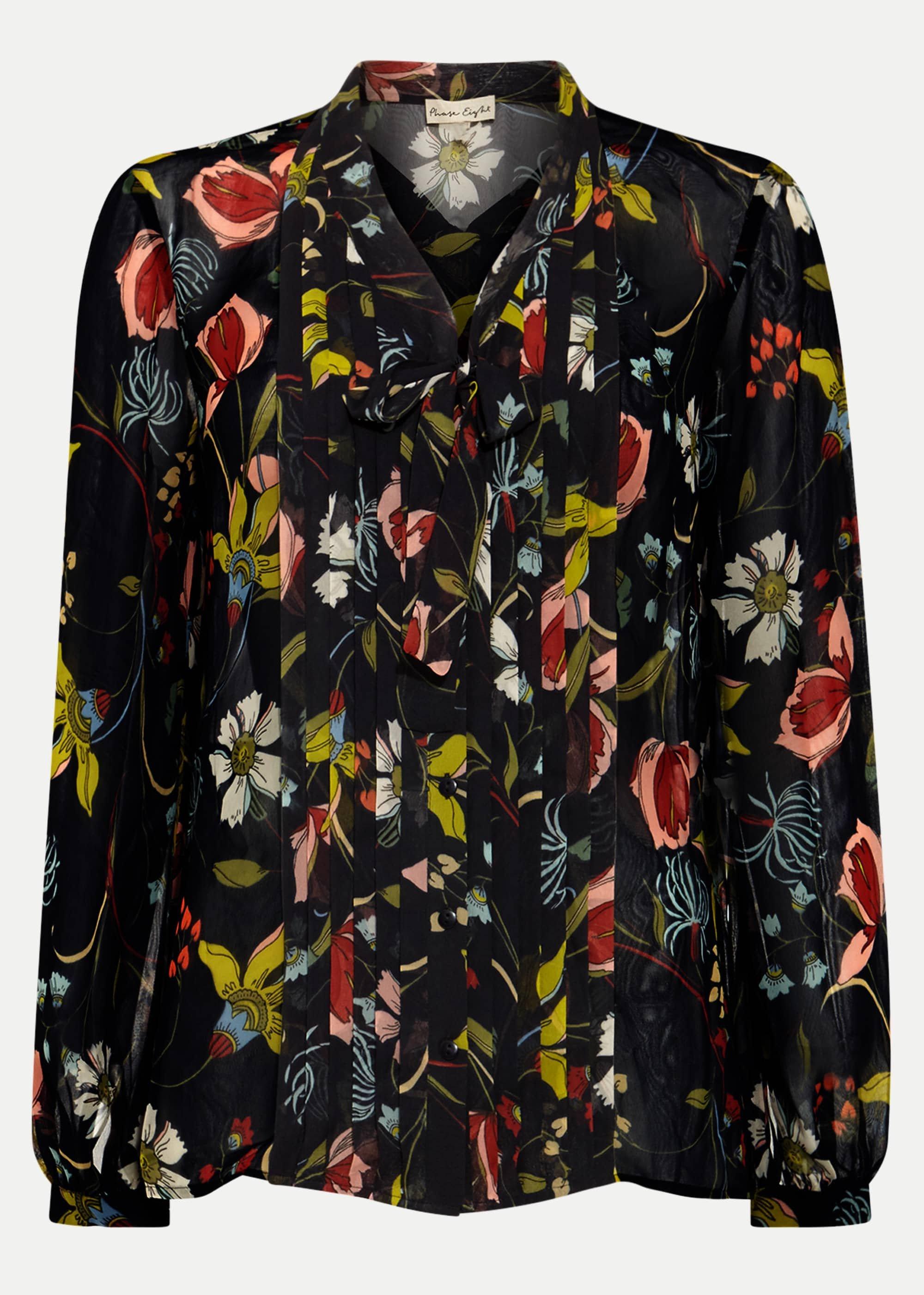 Dahlia Printed Bow Blouse