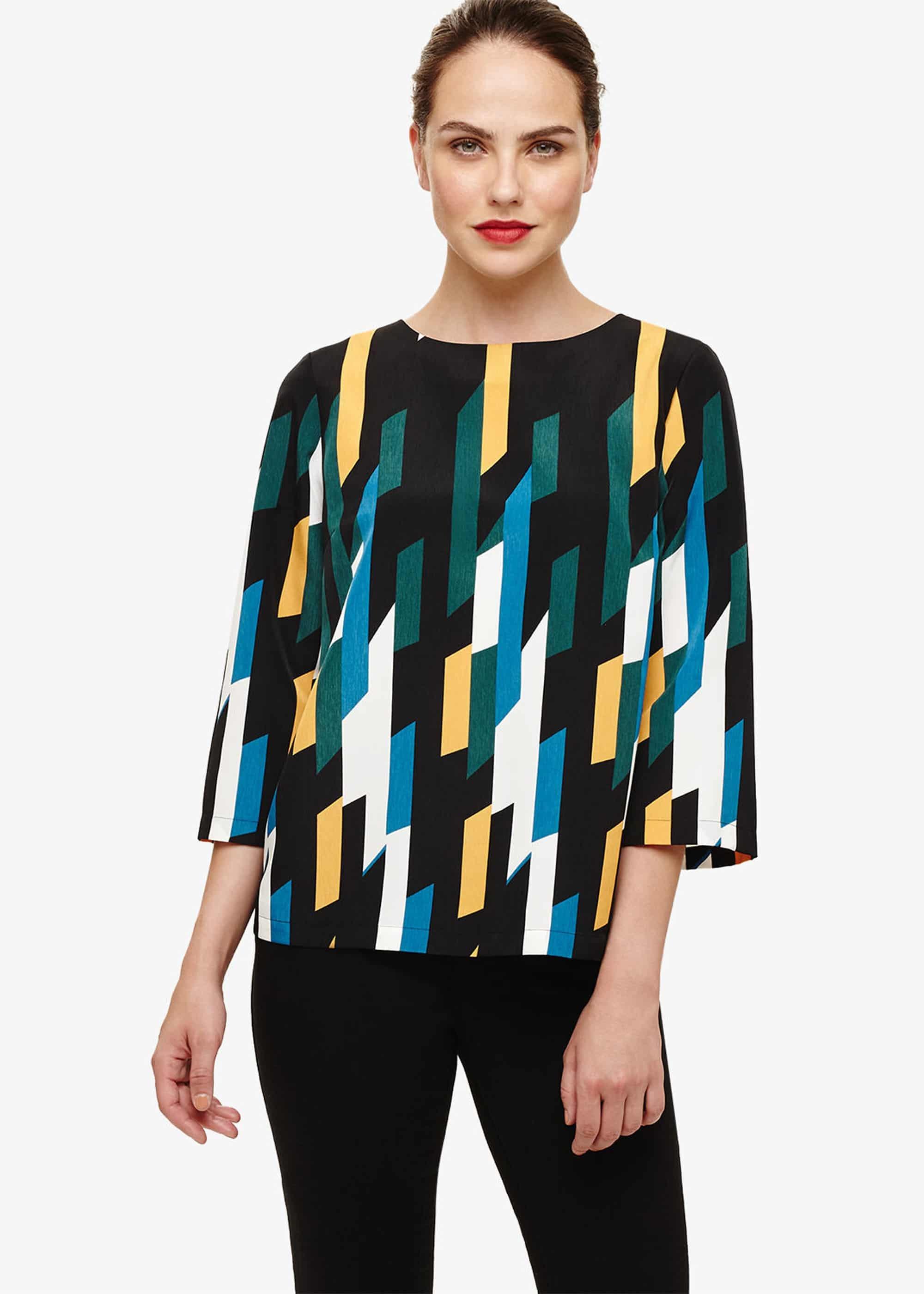 Sage Geo Print Blouse