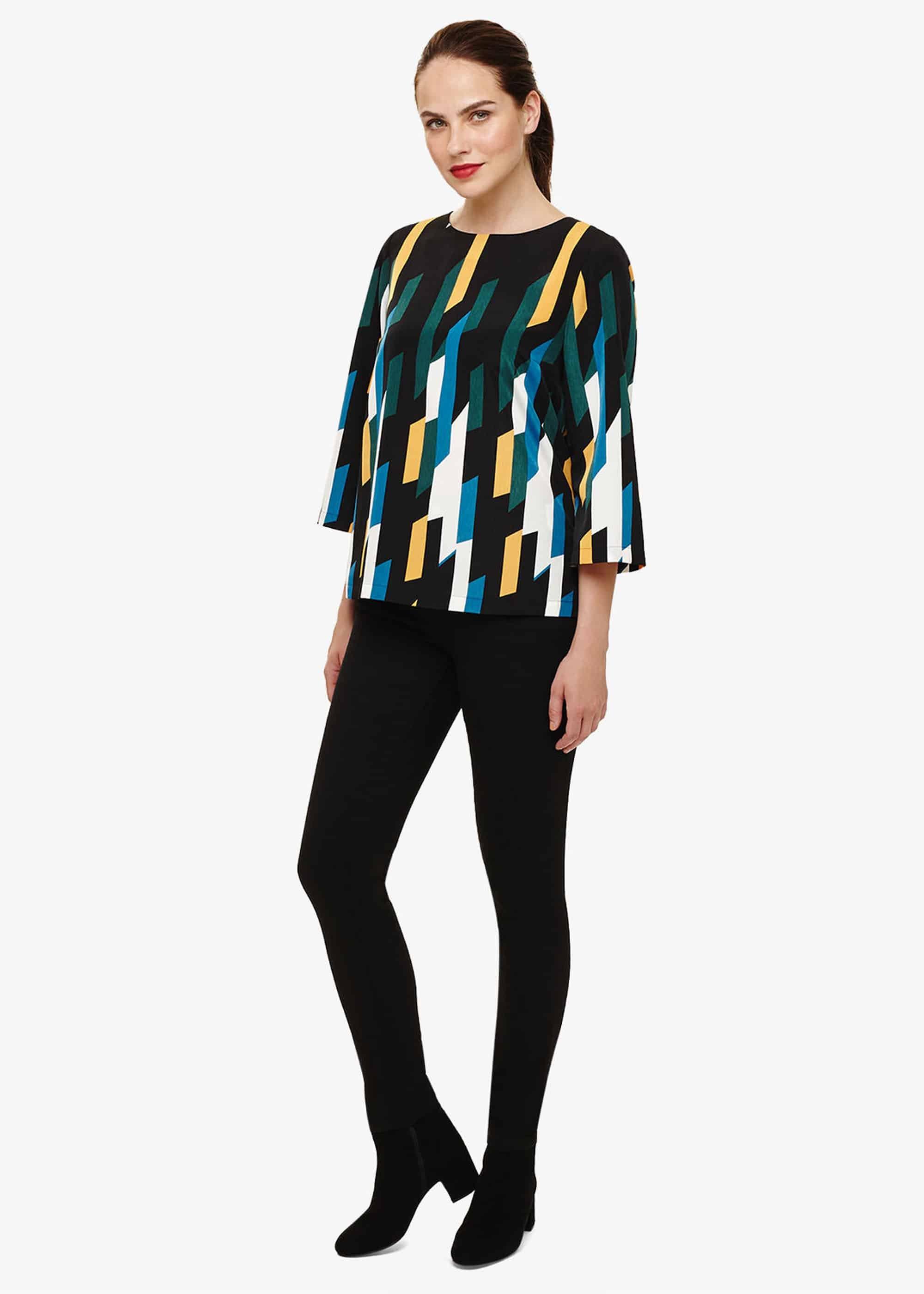 Sage Geo Print Blouse