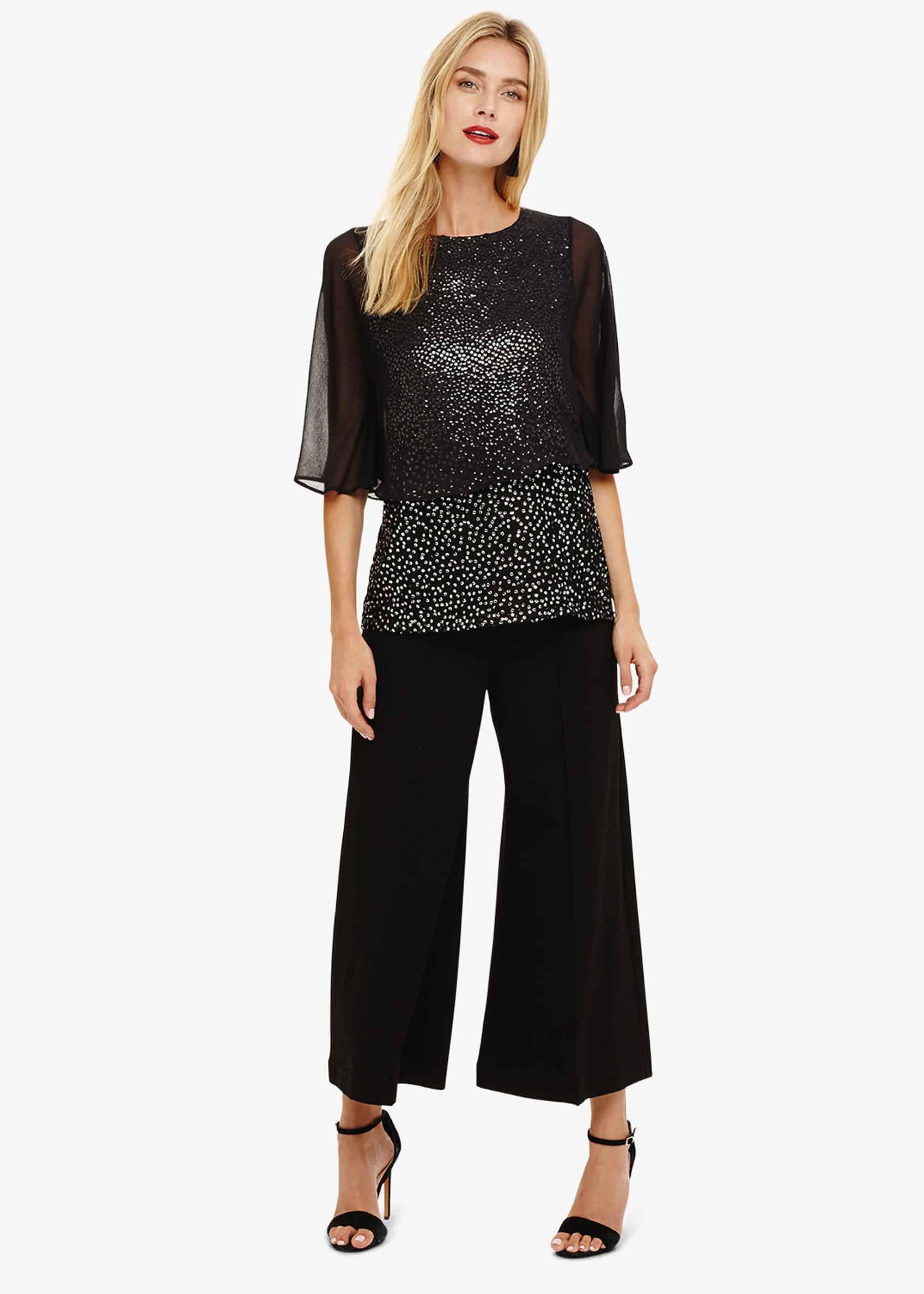 Iiona Double Layer Sequin Blouse