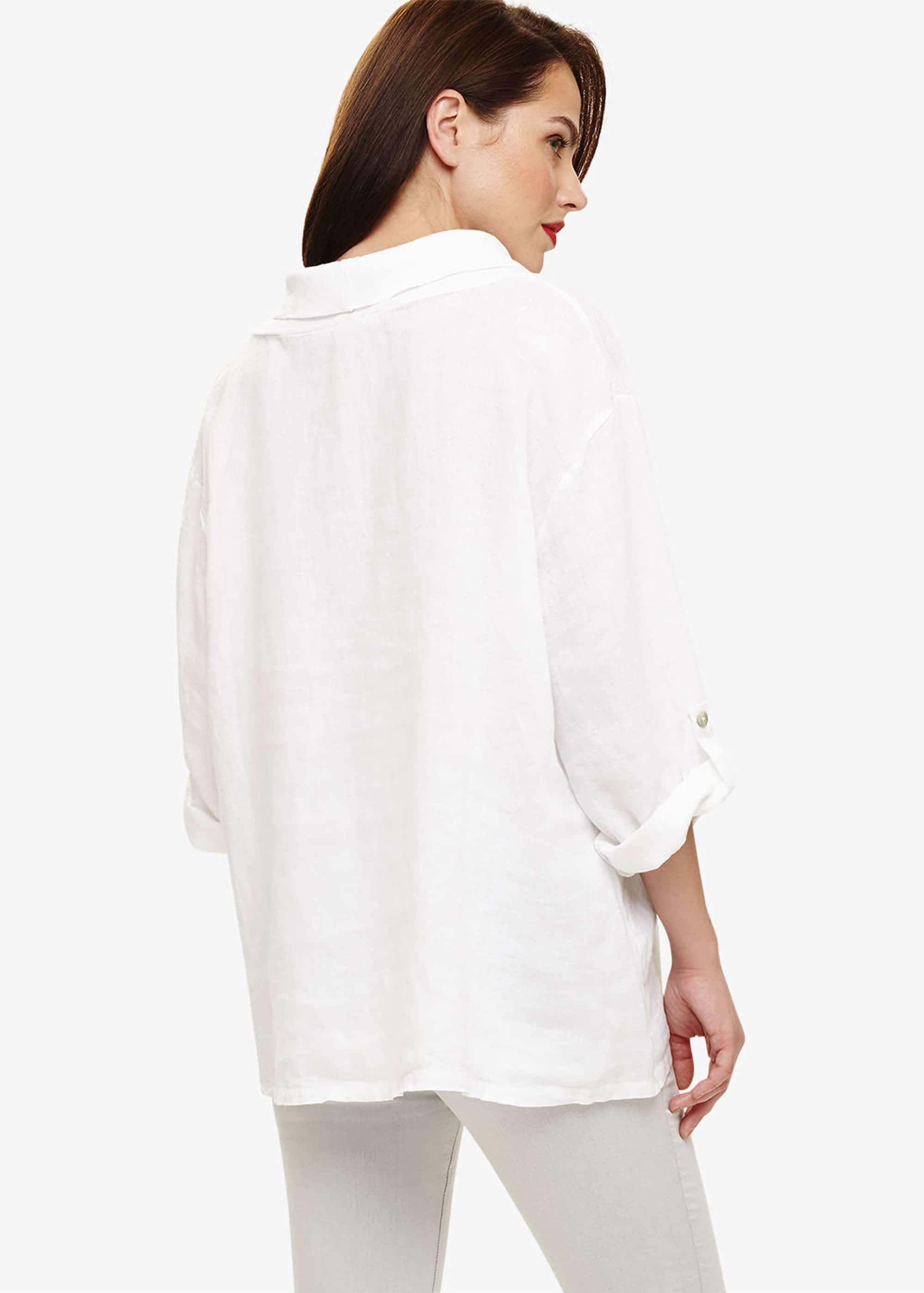 Cowl Neck Linen Blouse