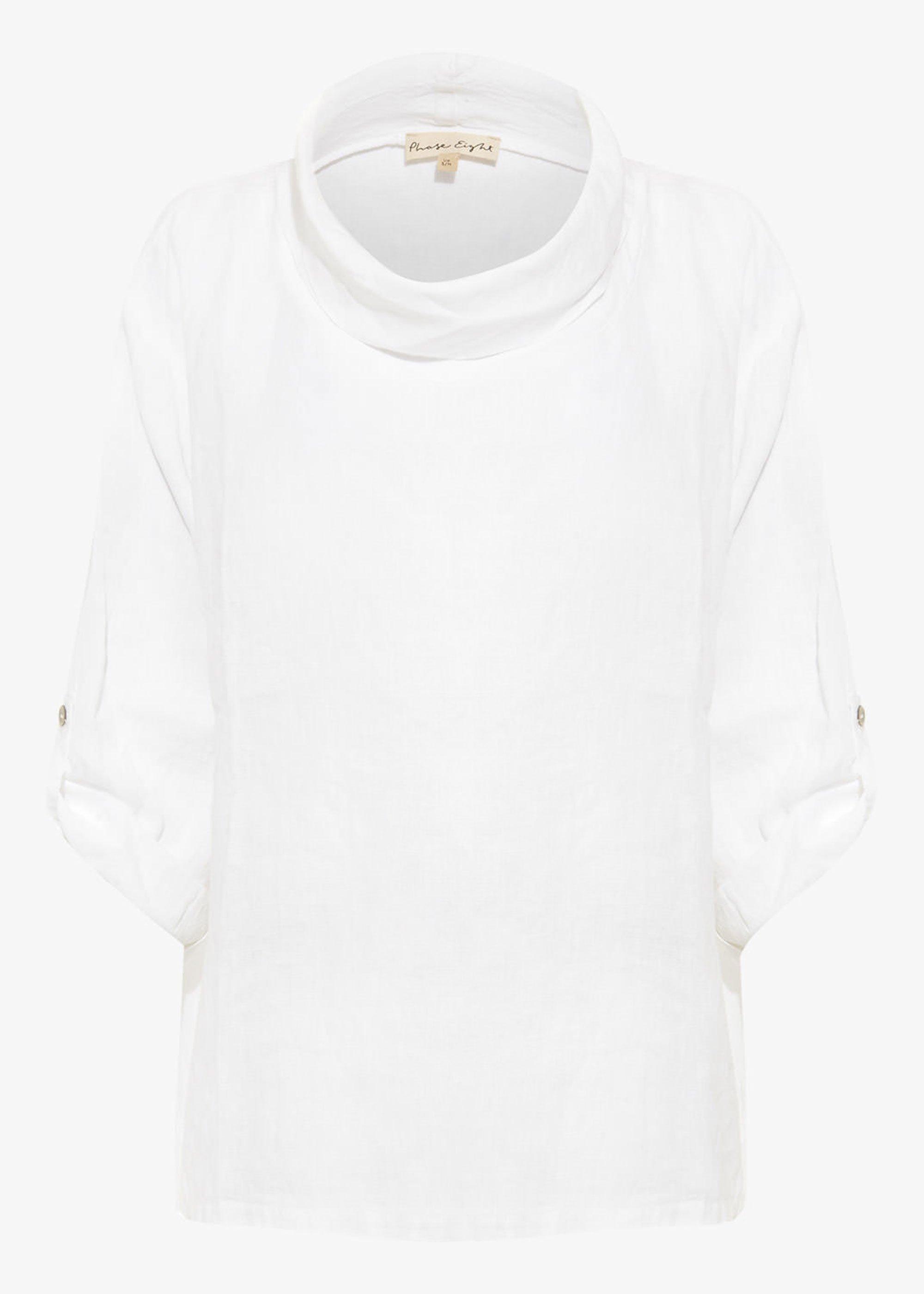 Cowl Neck Linen Blouse