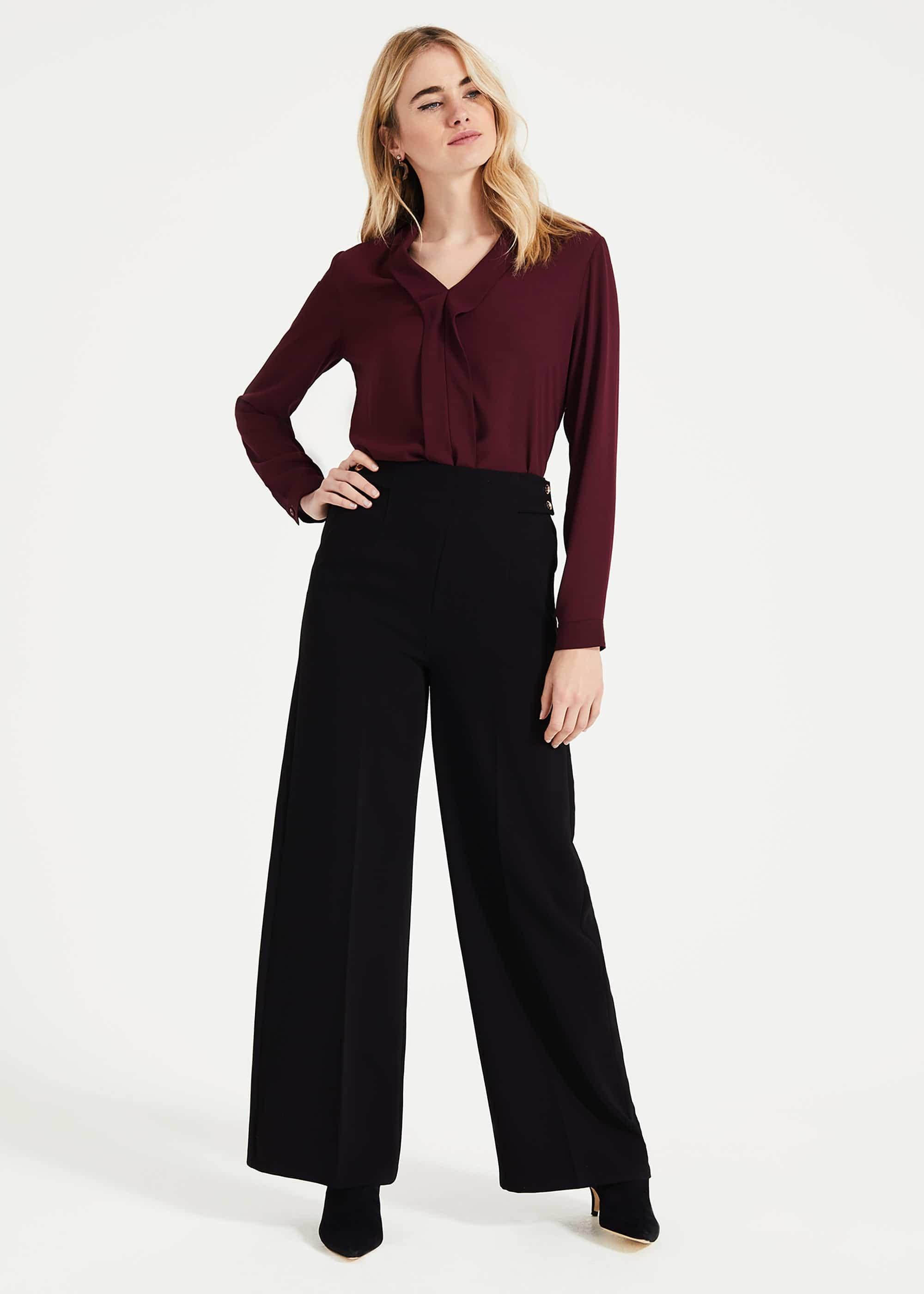 Rowan V-Neck Ruffle Blouse
