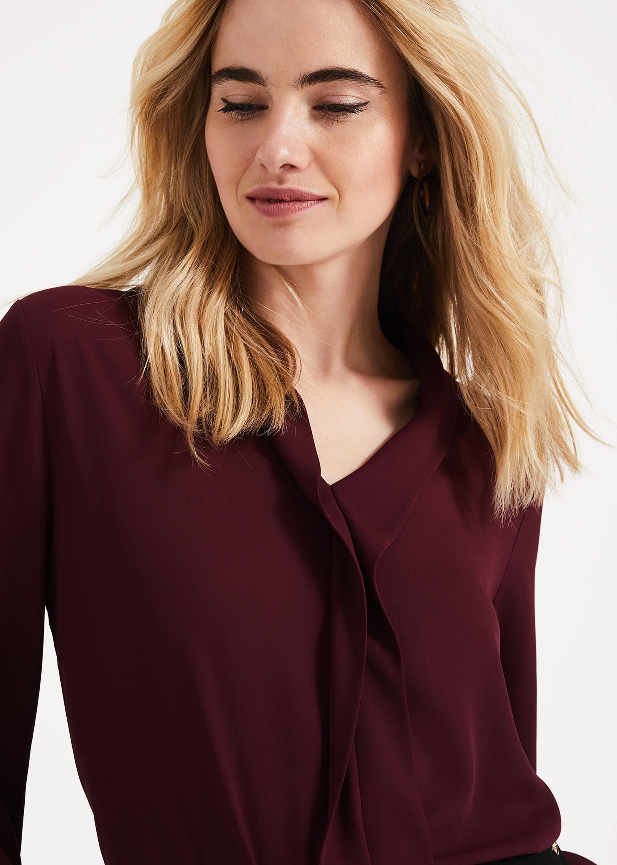 Rowan V-Neck Ruffle Blouse