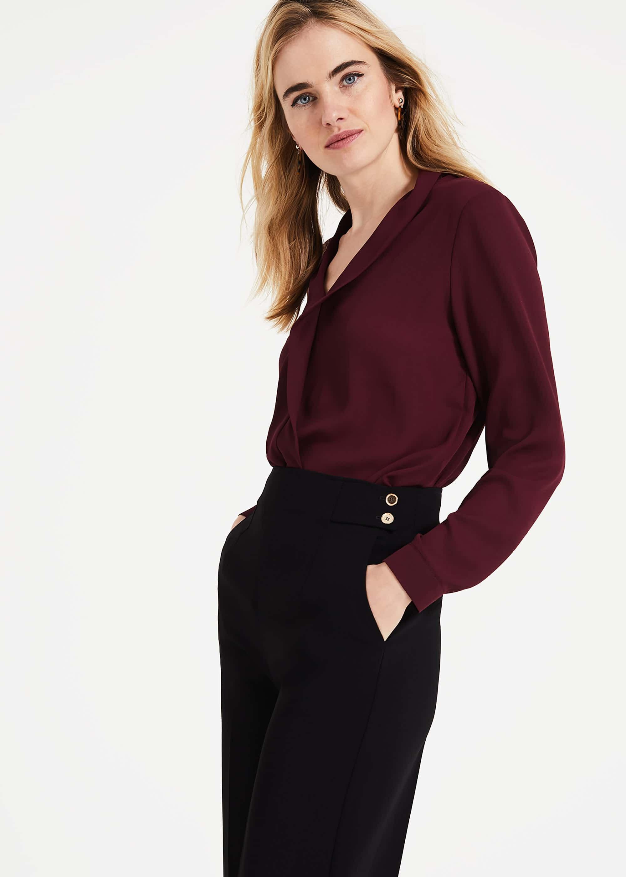 Rowan V-Neck Ruffle Blouse