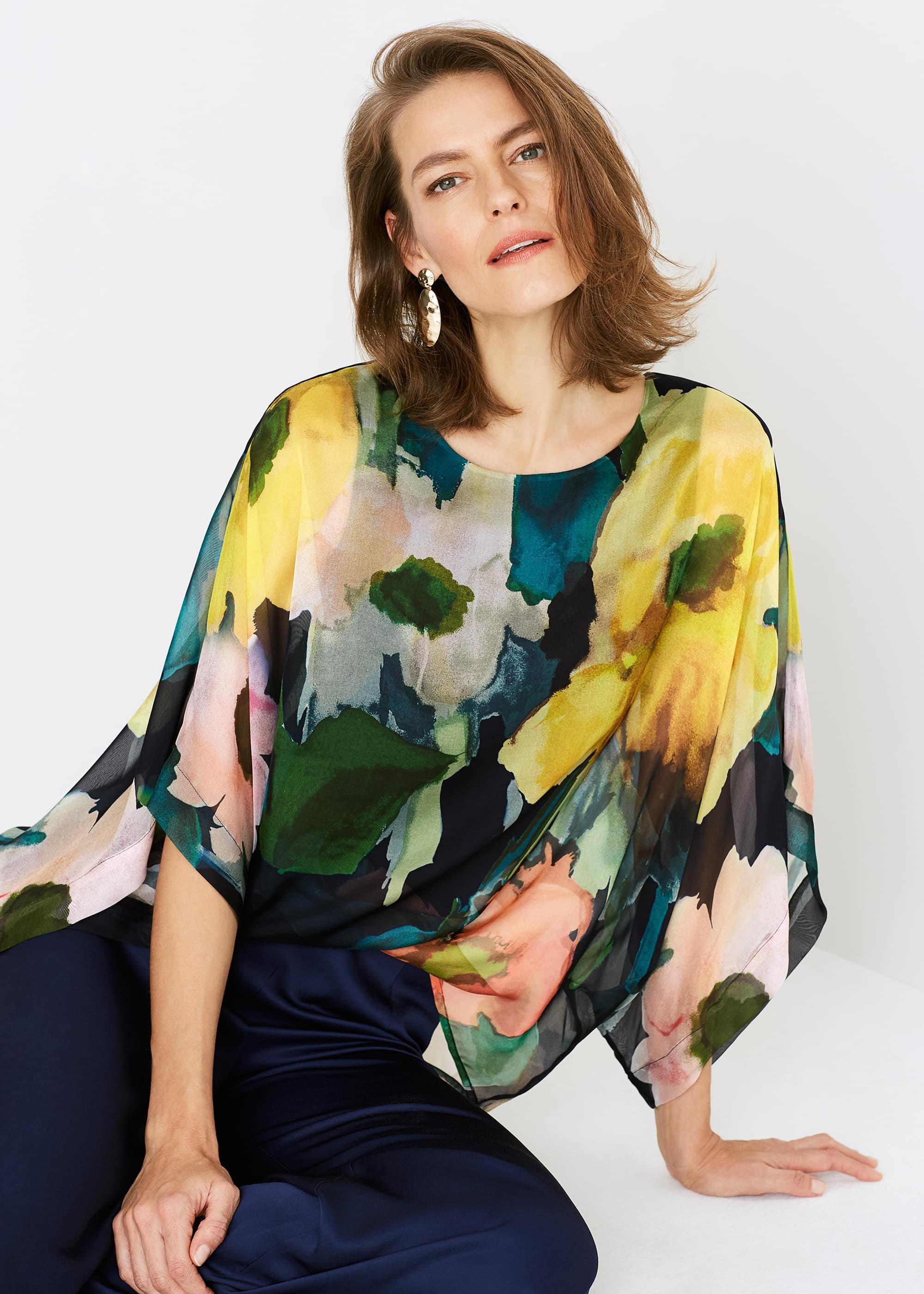 Azana Floral Silk Blouse