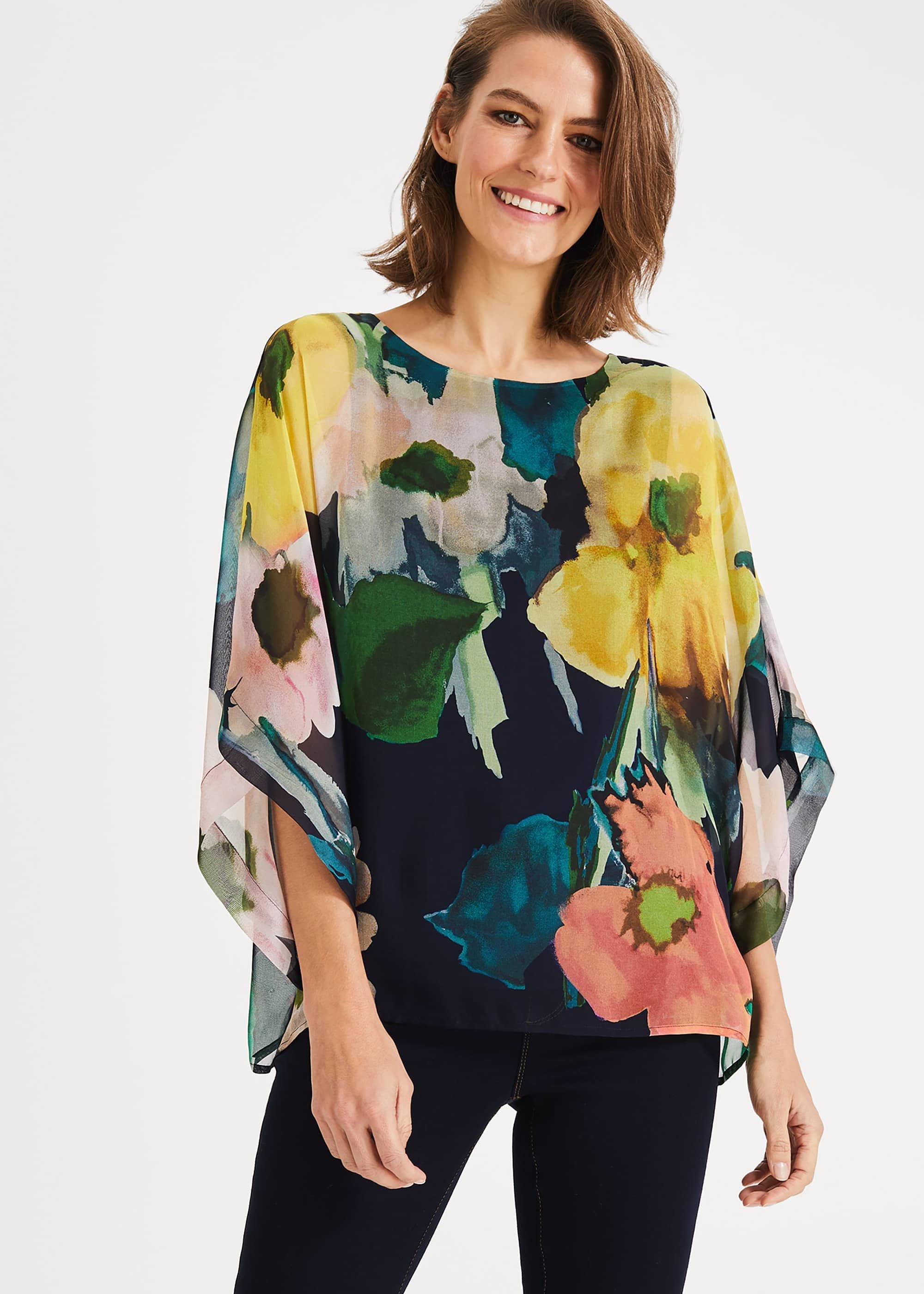 Azana Floral Silk Blouse