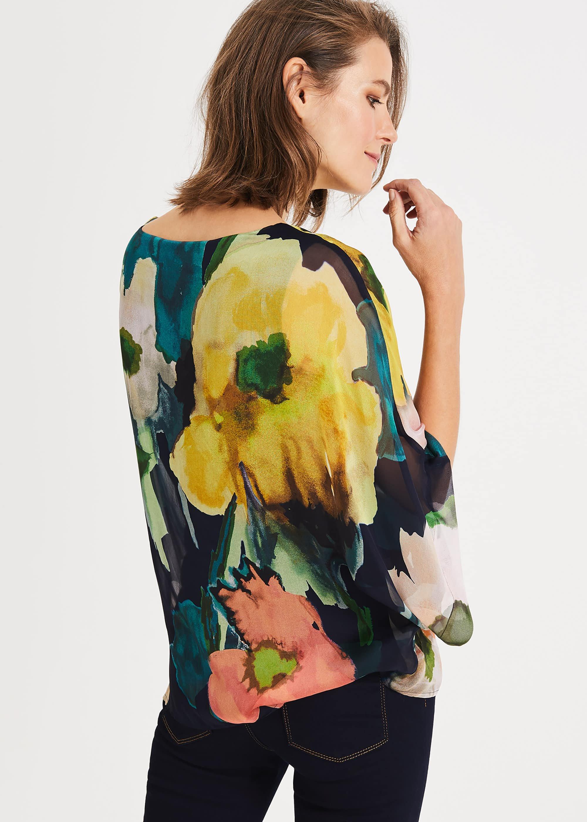 Azana Floral Silk Blouse