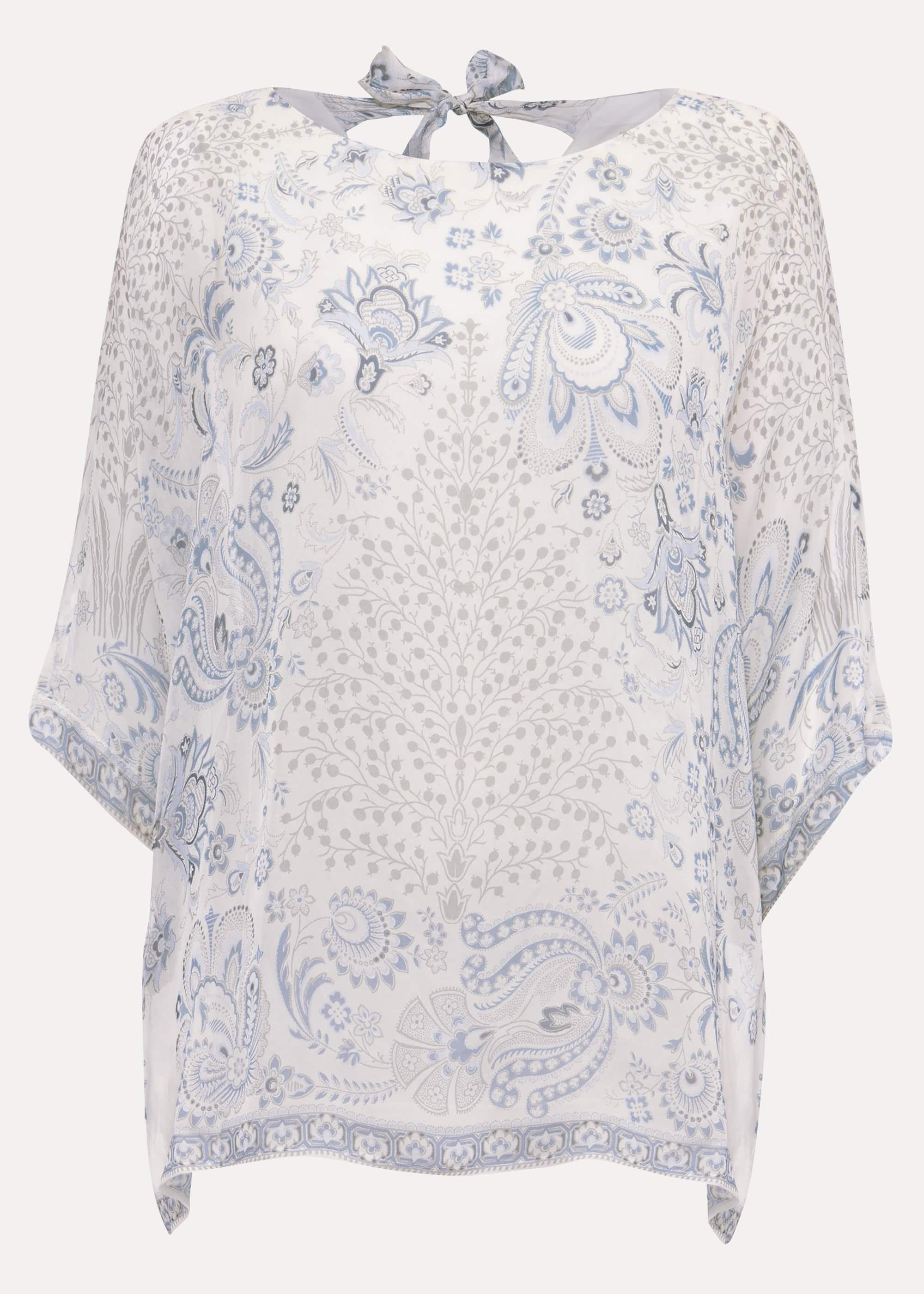 Ashanti Printed Silk Blouse