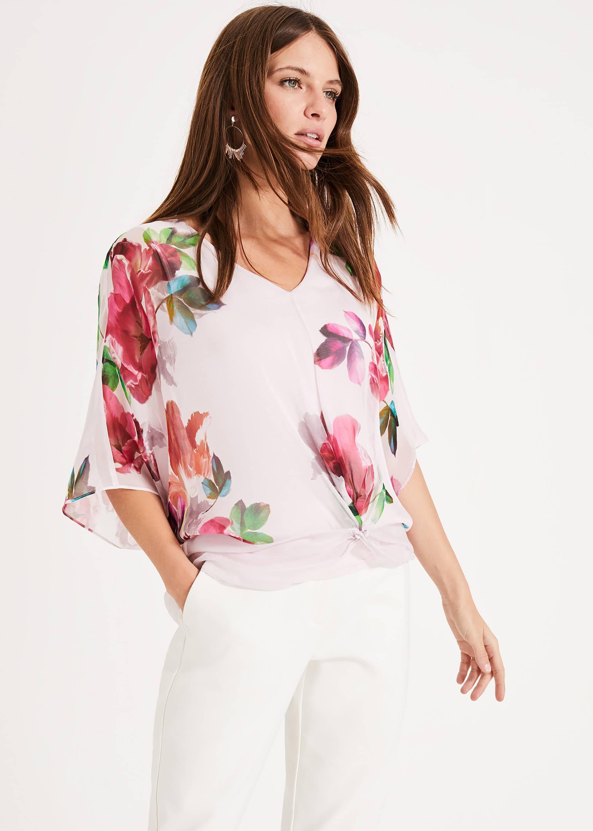 Adelle Floral Silk Blouse