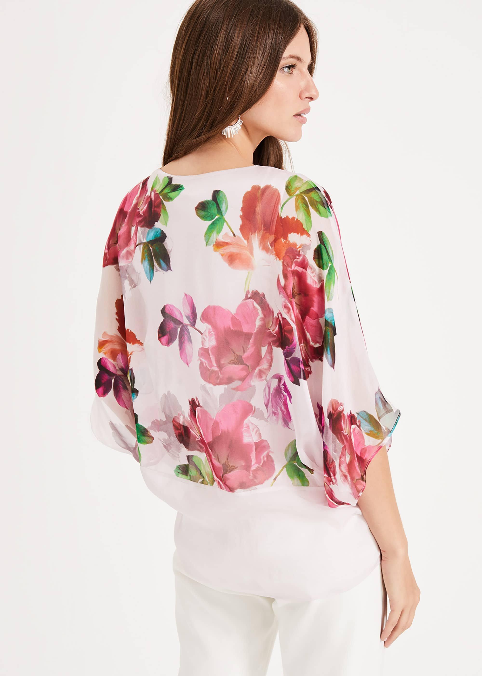 Adelle Floral Silk Blouse