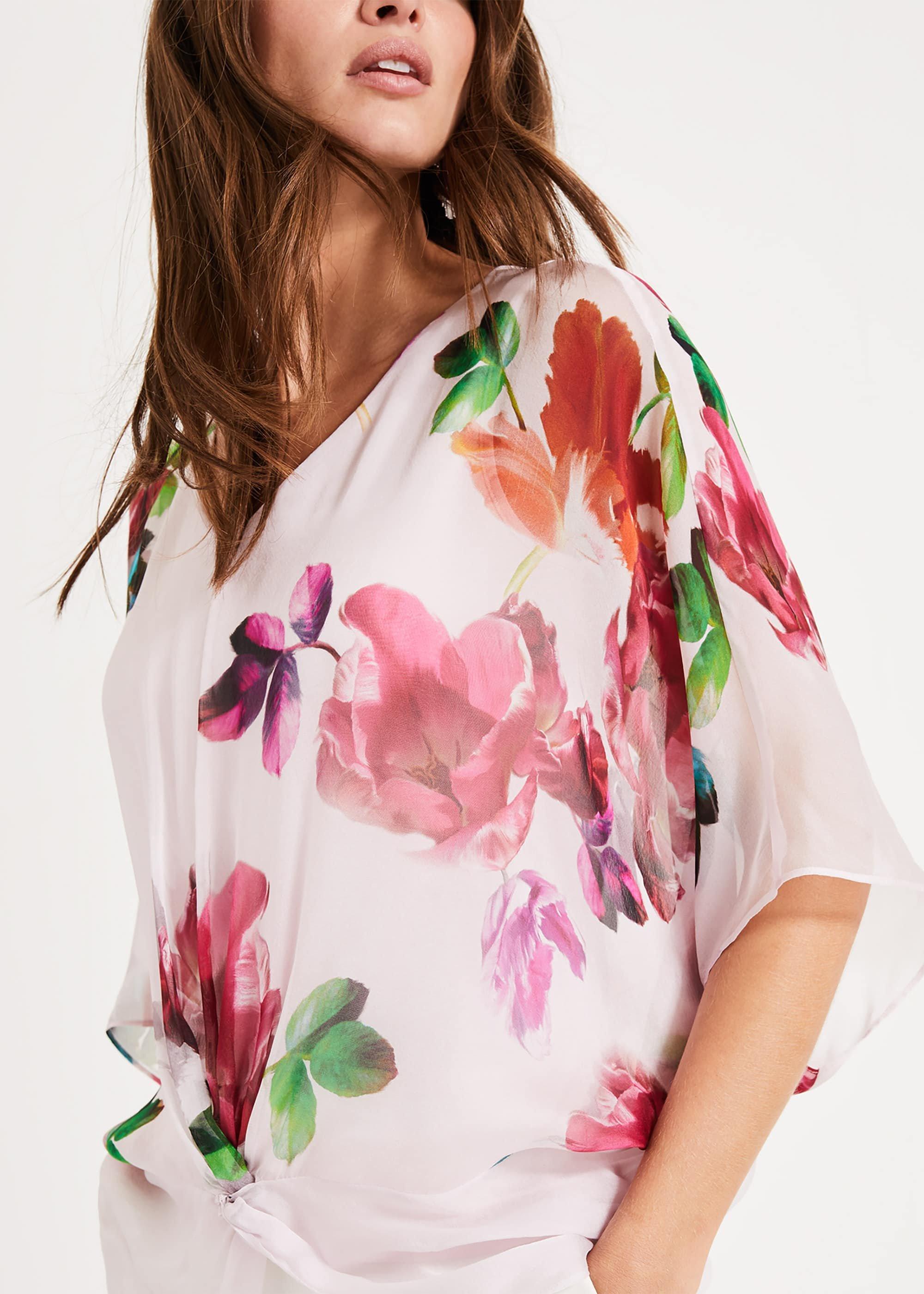 Adelle Floral Silk Blouse
