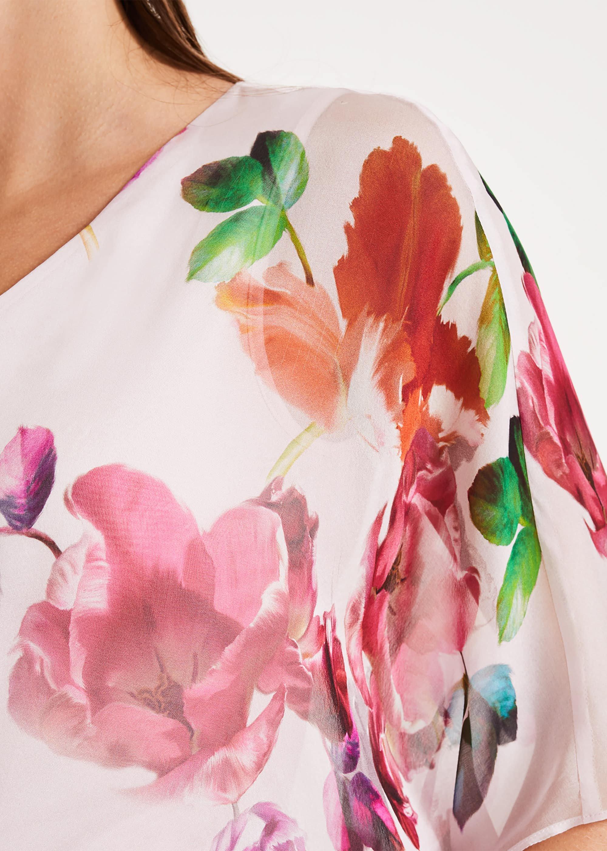 Adelle Floral Silk Blouse