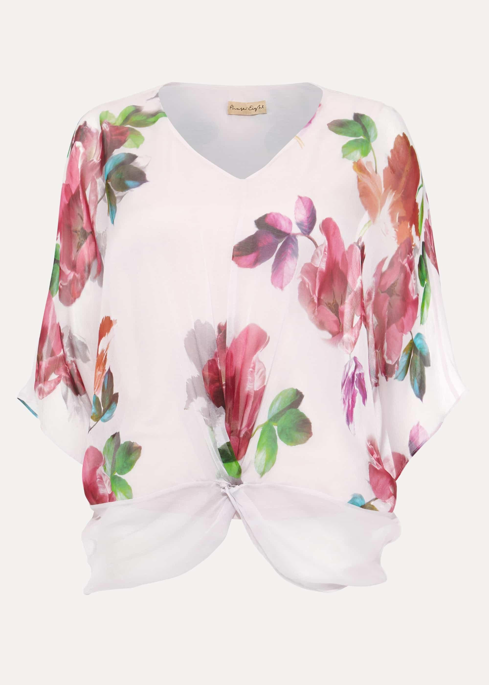 Adelle Floral Silk Blouse