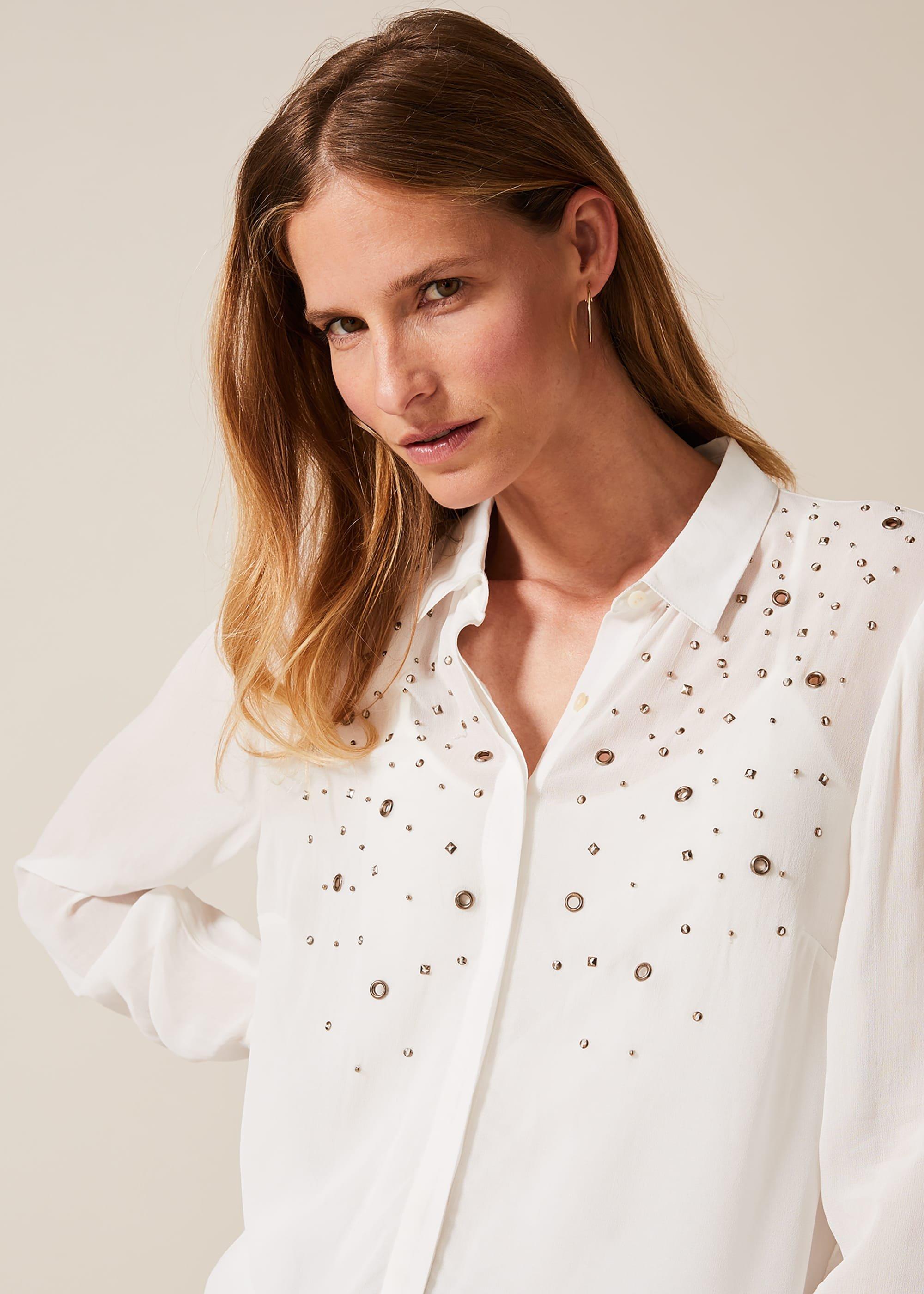 Eyelet Chiffon Blouse