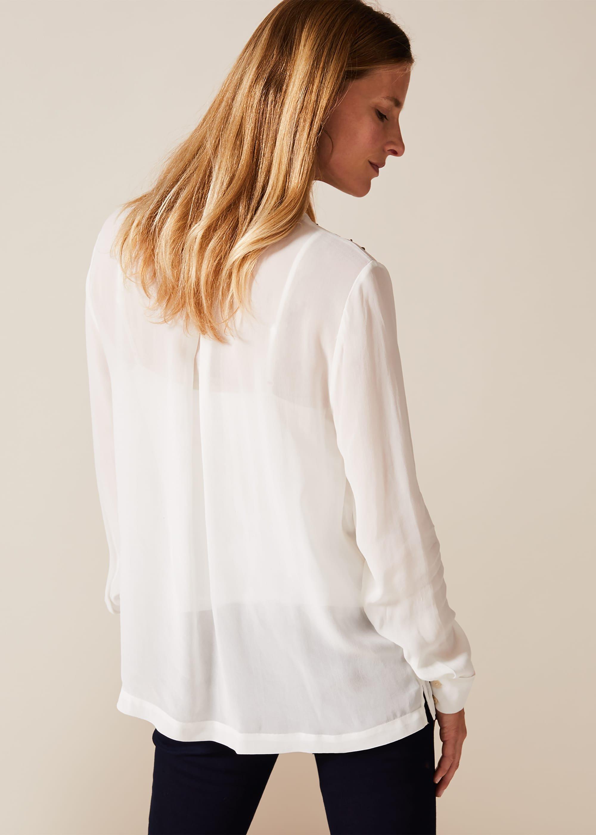 Eyelet Chiffon Blouse