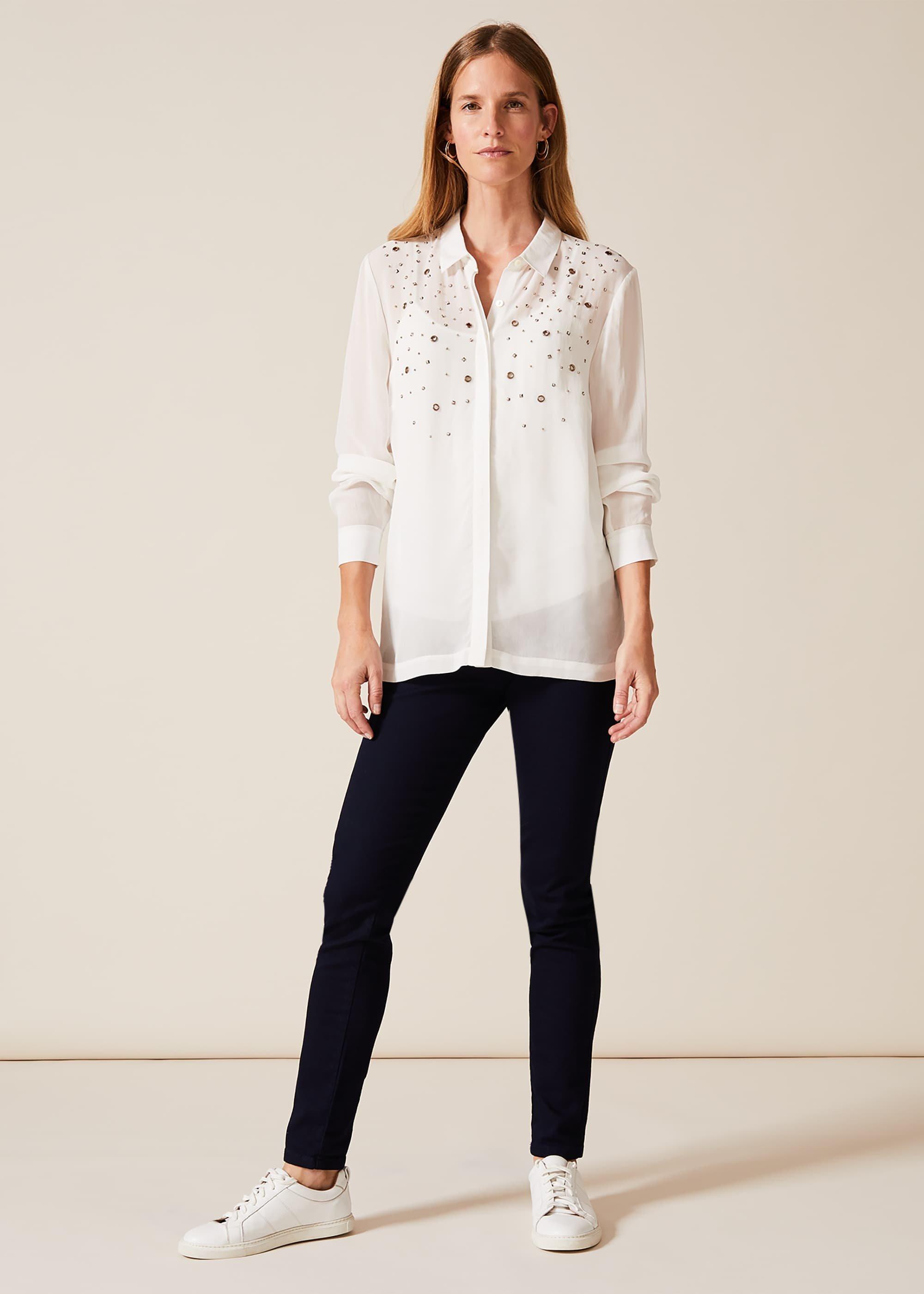 Eyelet Chiffon Blouse