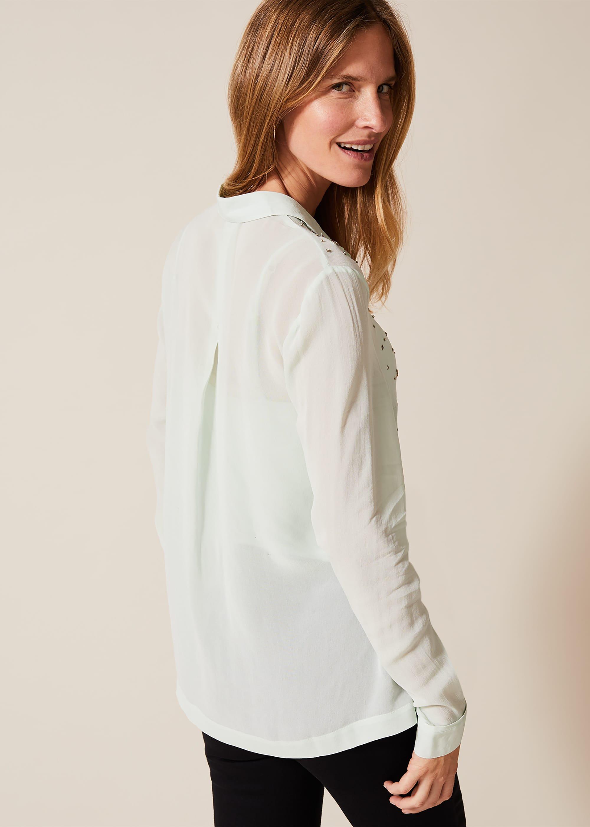 Eyelet Chiffon Blouse
