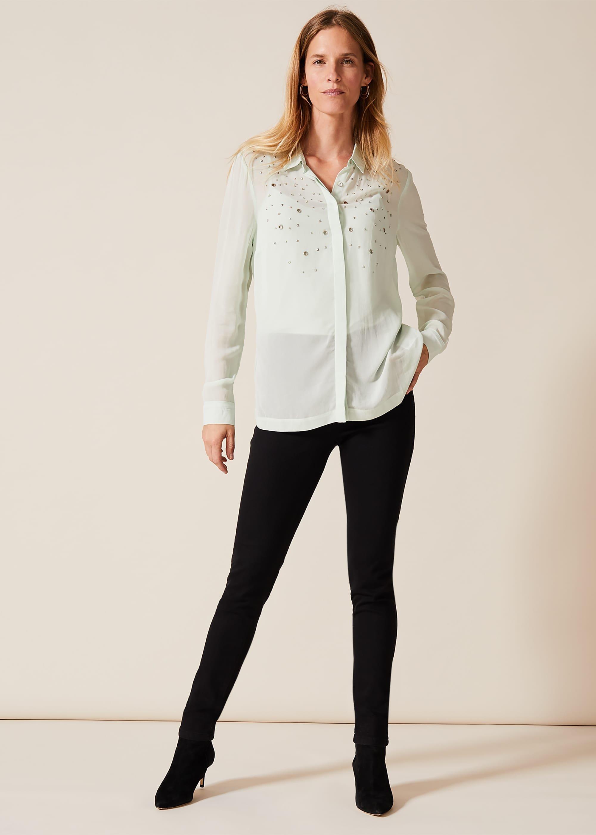 Eyelet Chiffon Blouse