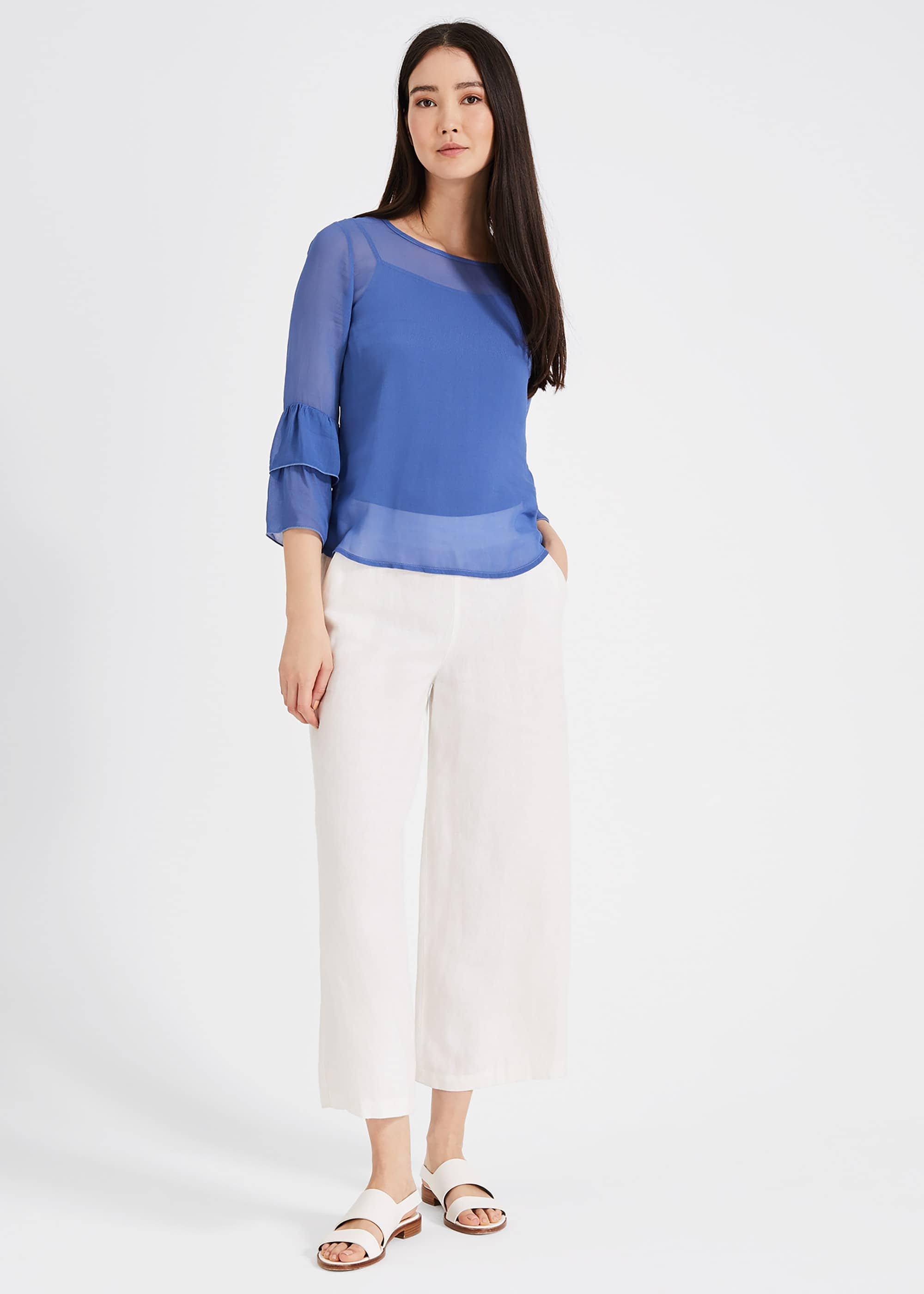 Megumi Chiffon Frill Sleeve Blouse