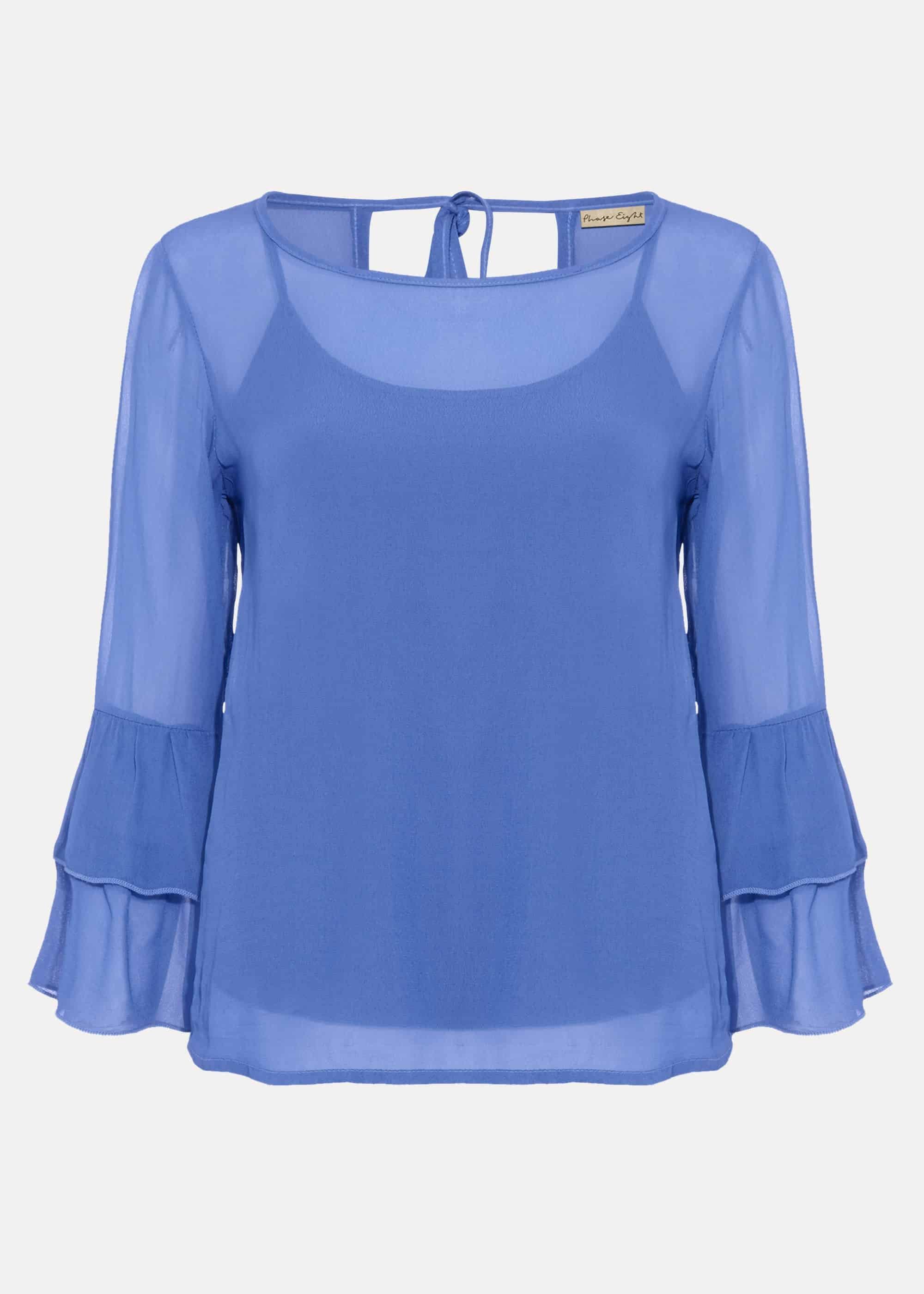 Megumi Chiffon Frill Sleeve Blouse
