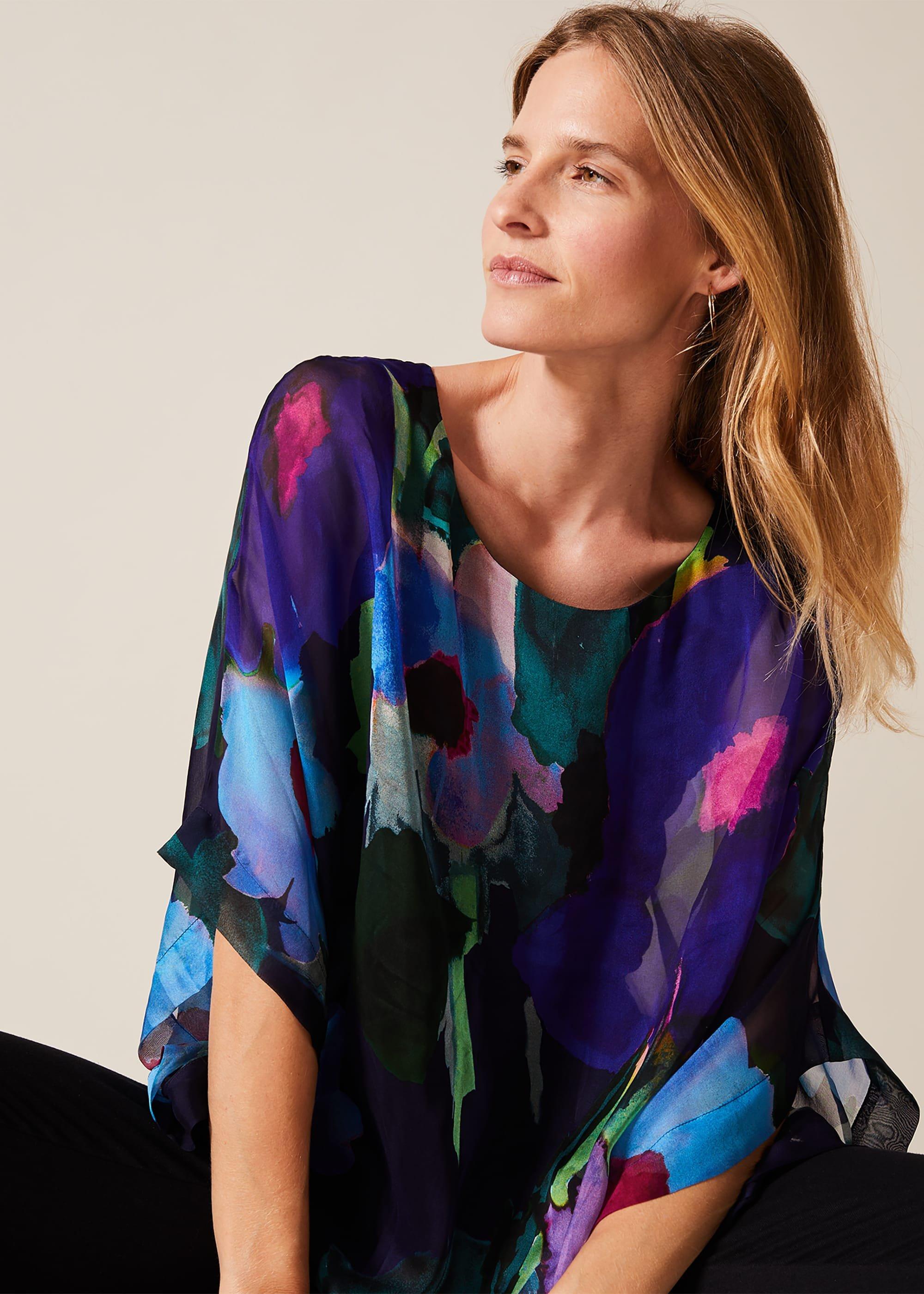 Azana Floral Silk Blouse