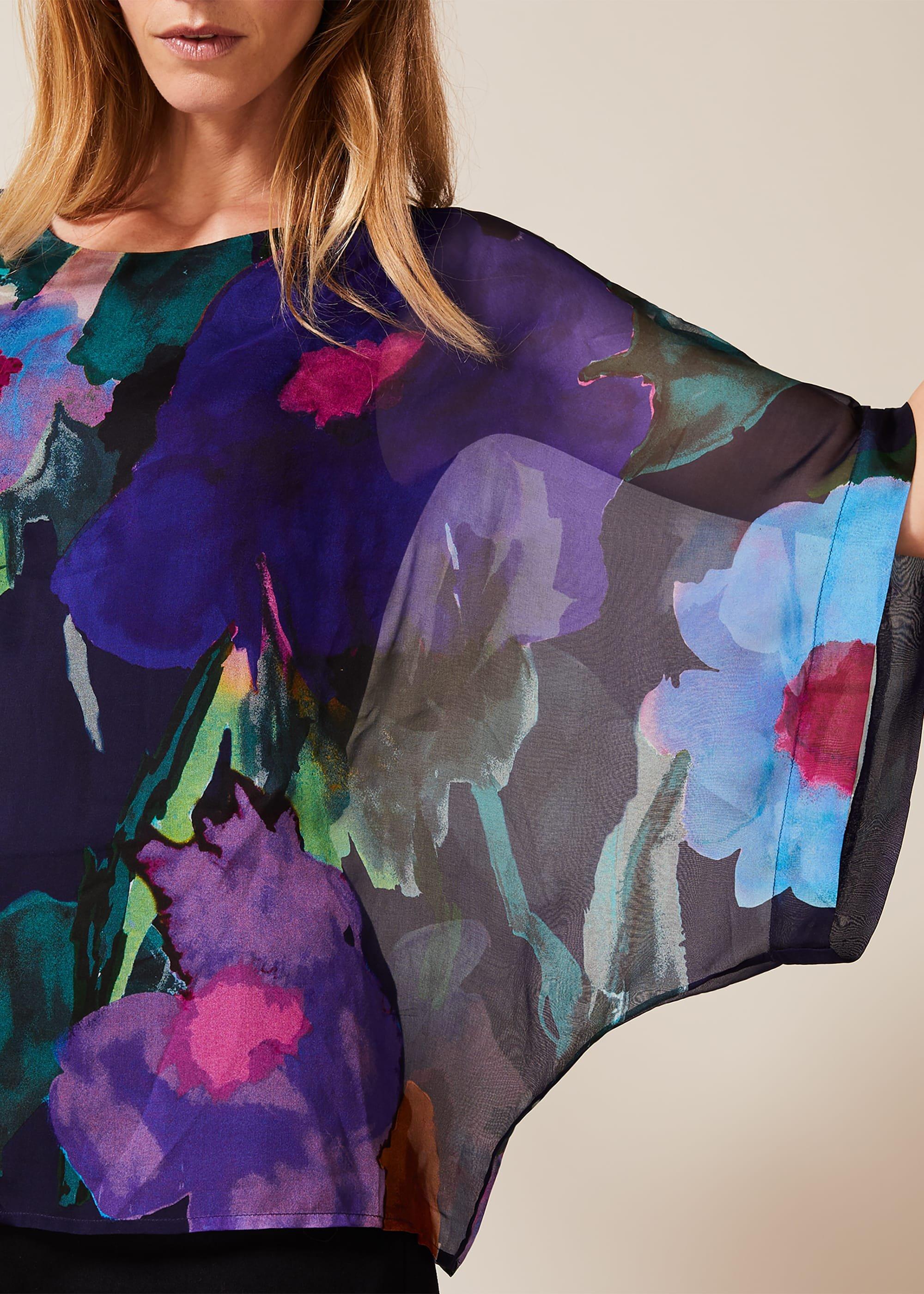 Azana Floral Silk Blouse