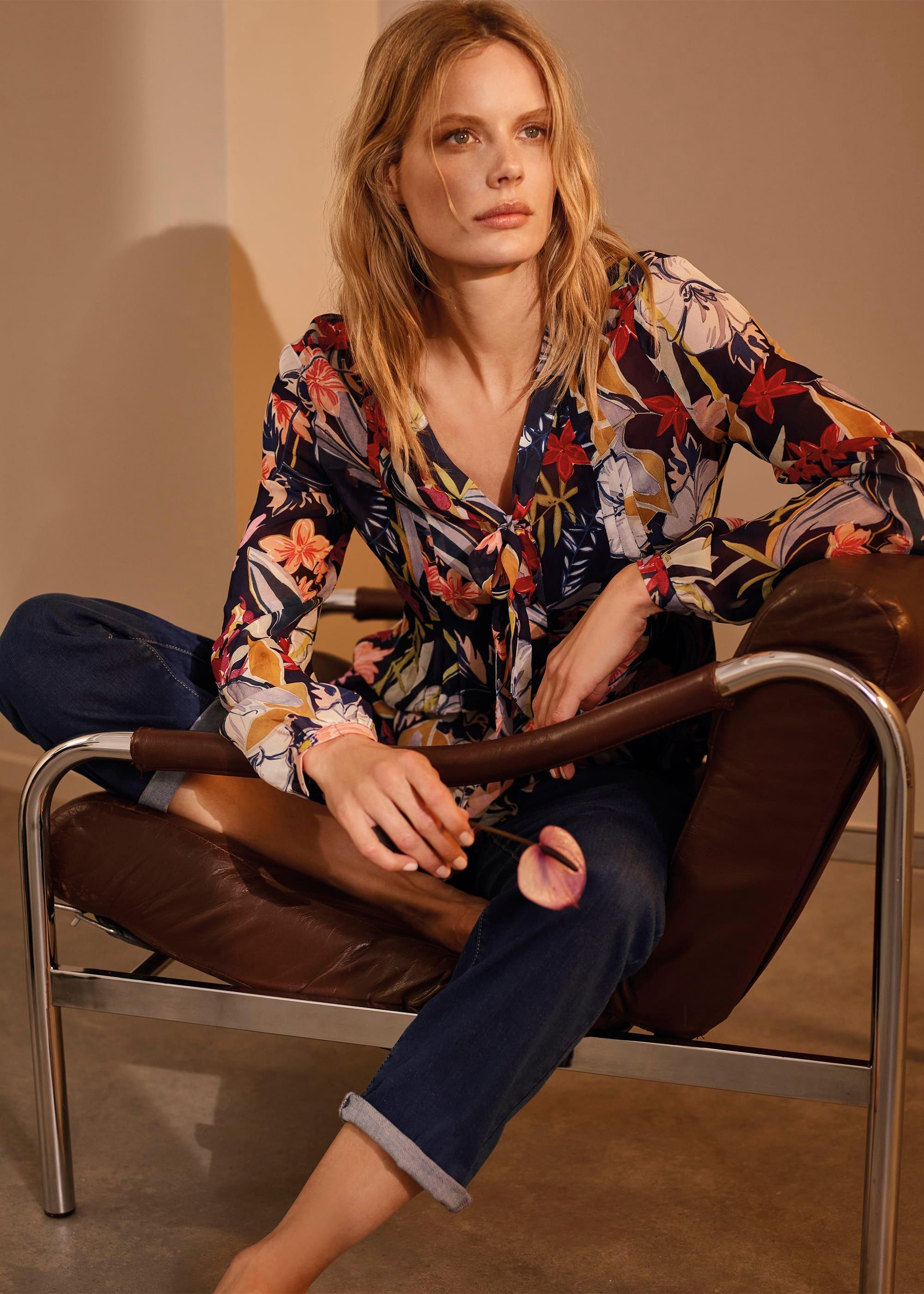 Ember Floral Chiffon Blouse