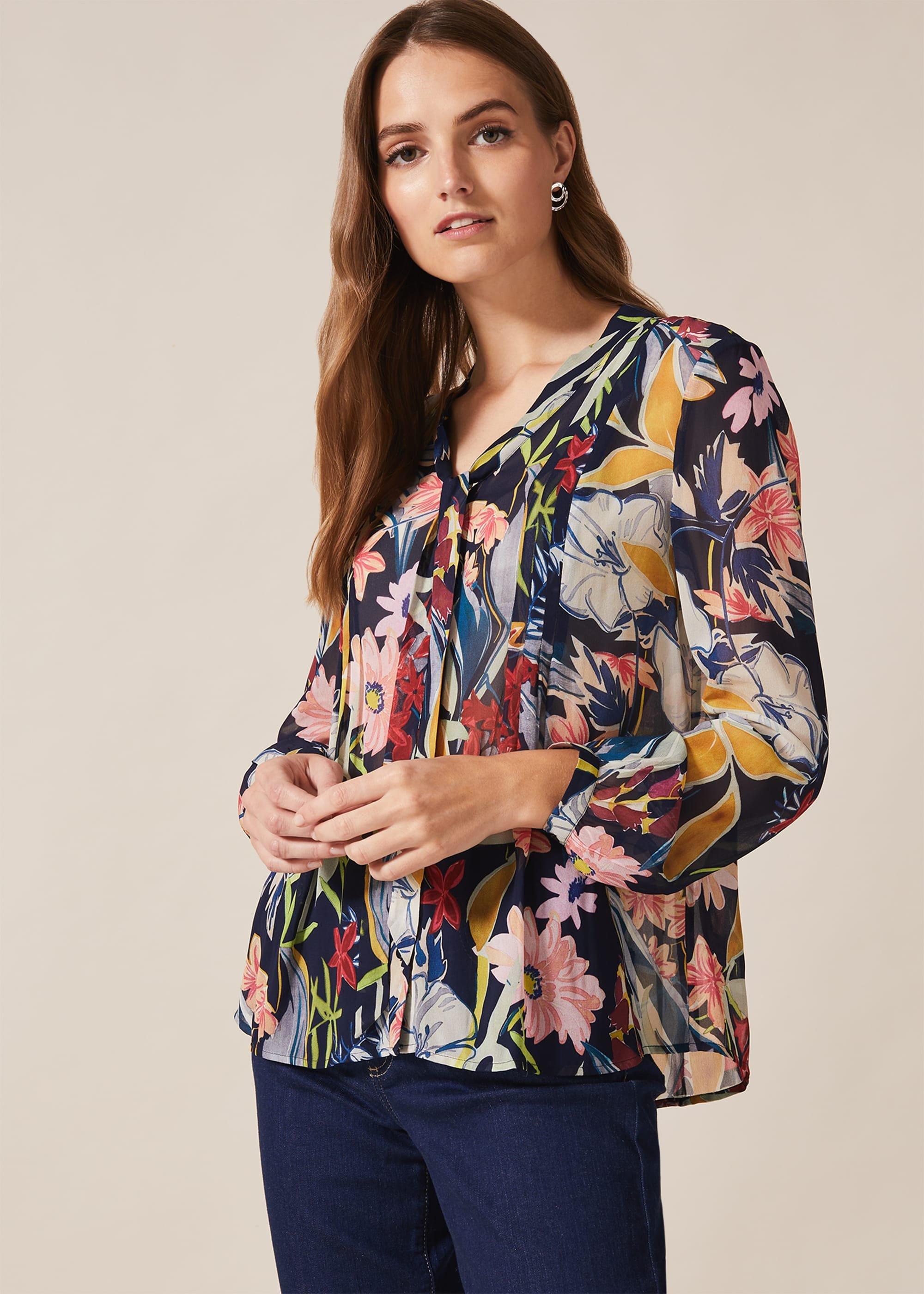Ember Floral Chiffon Blouse