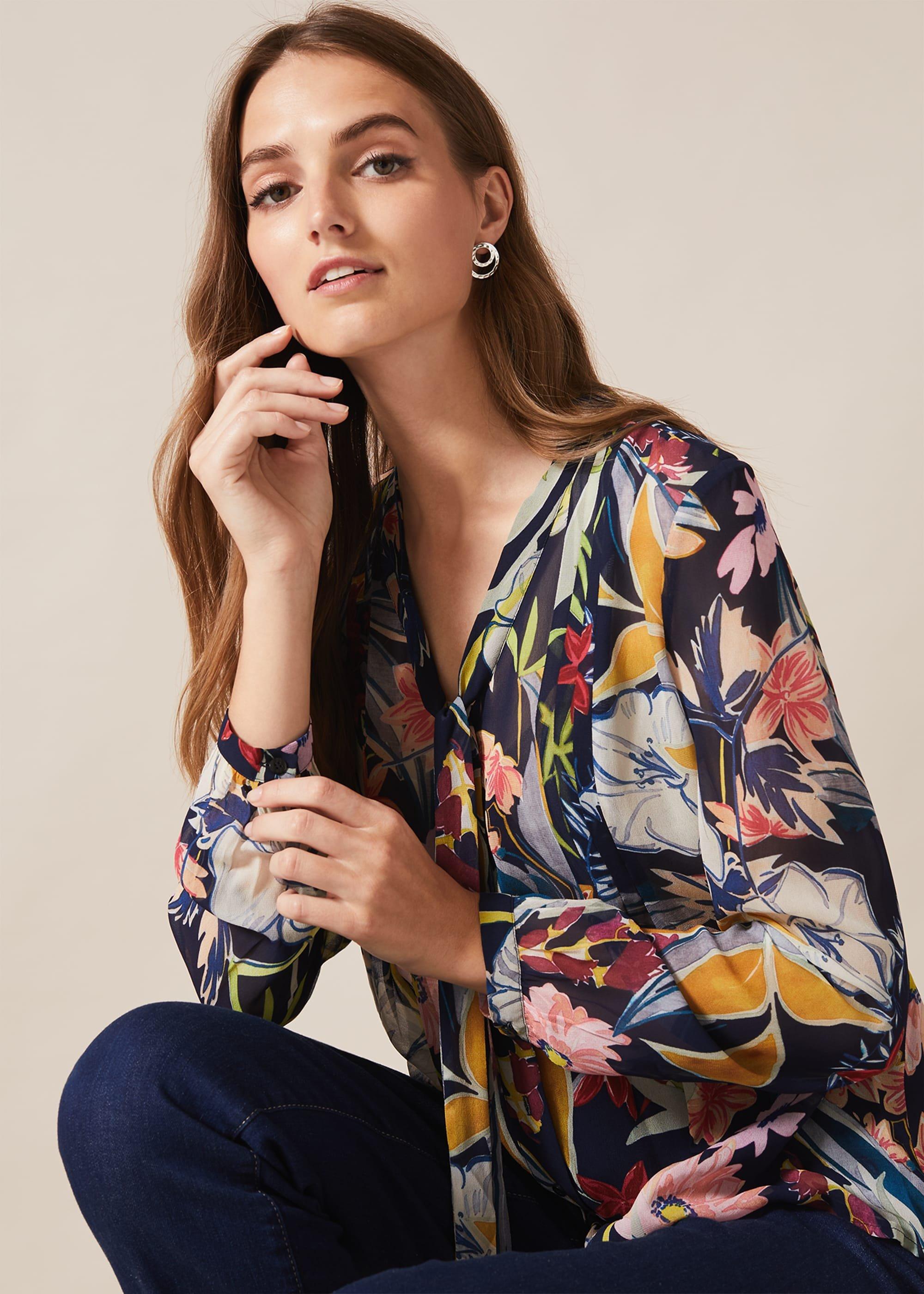 Ember Floral Chiffon Blouse