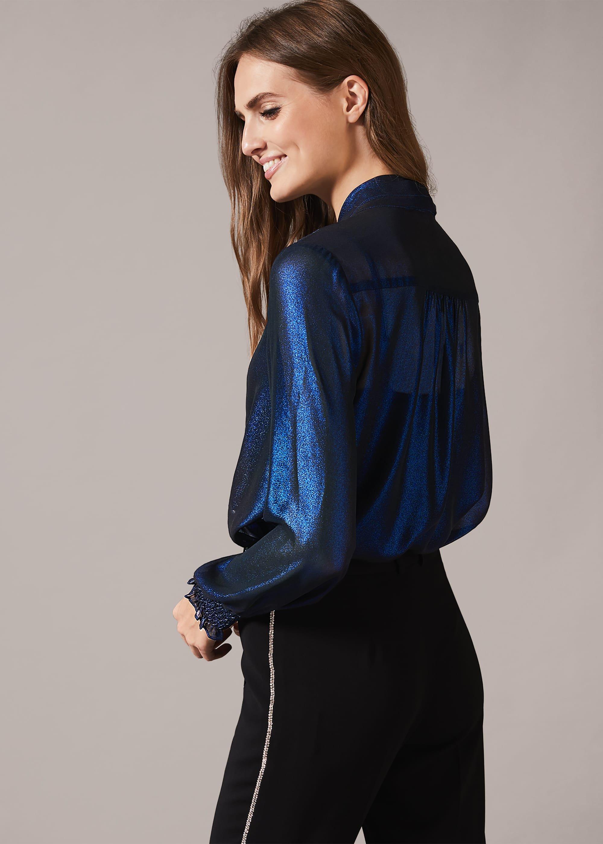 Khalia Metallic Blouse