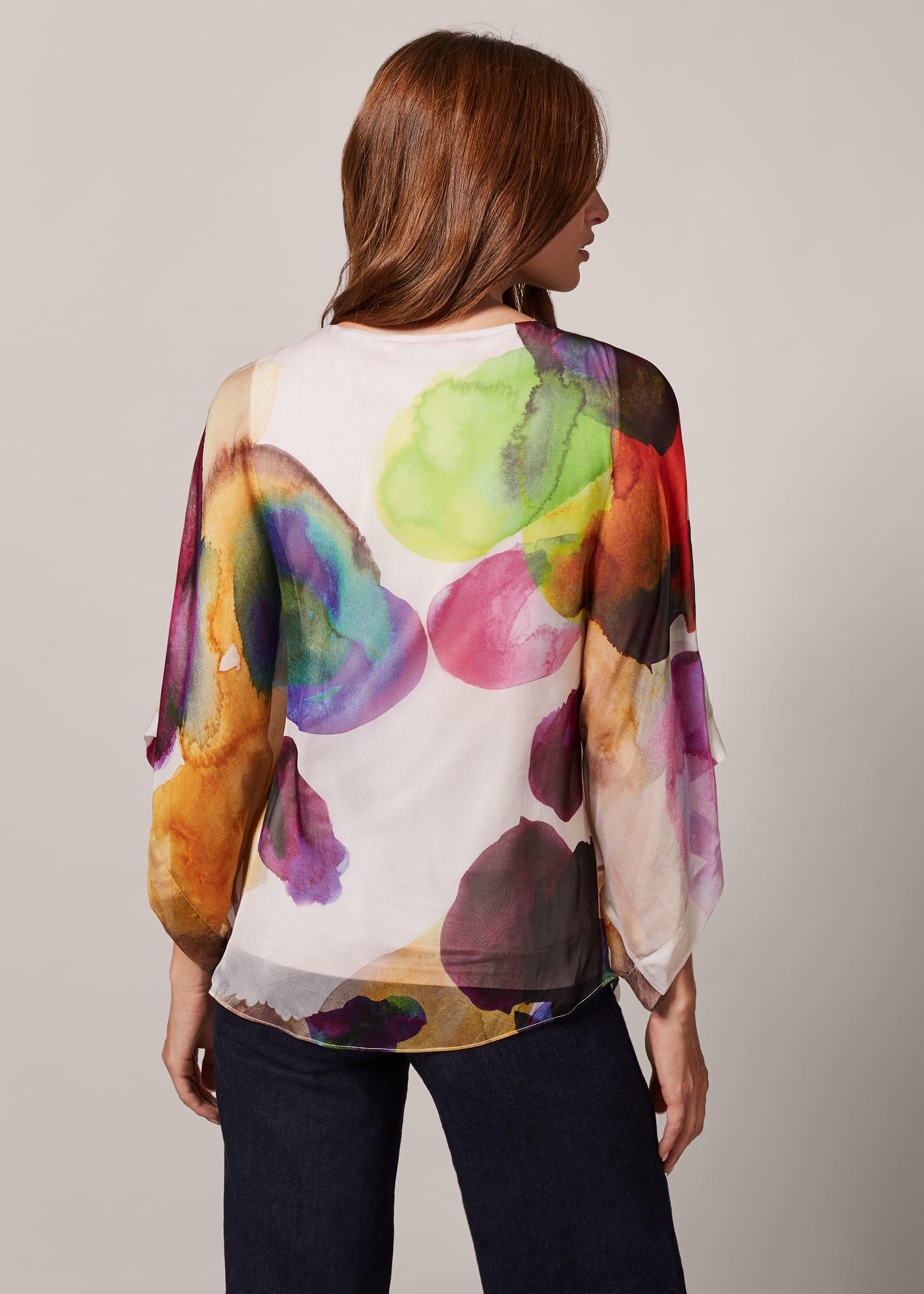 Emiko Print Silk Blouse