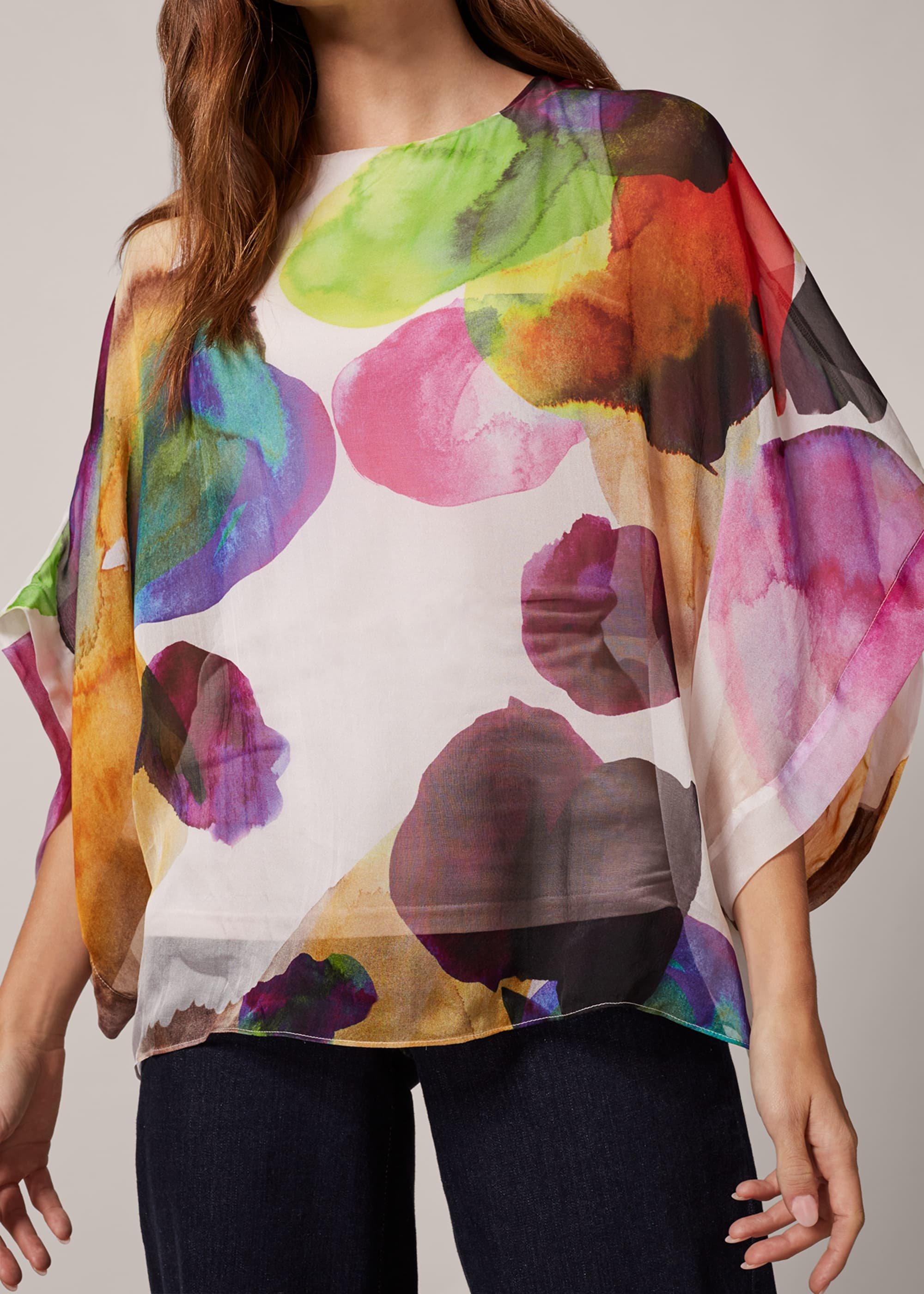 Emiko Print Silk Blouse