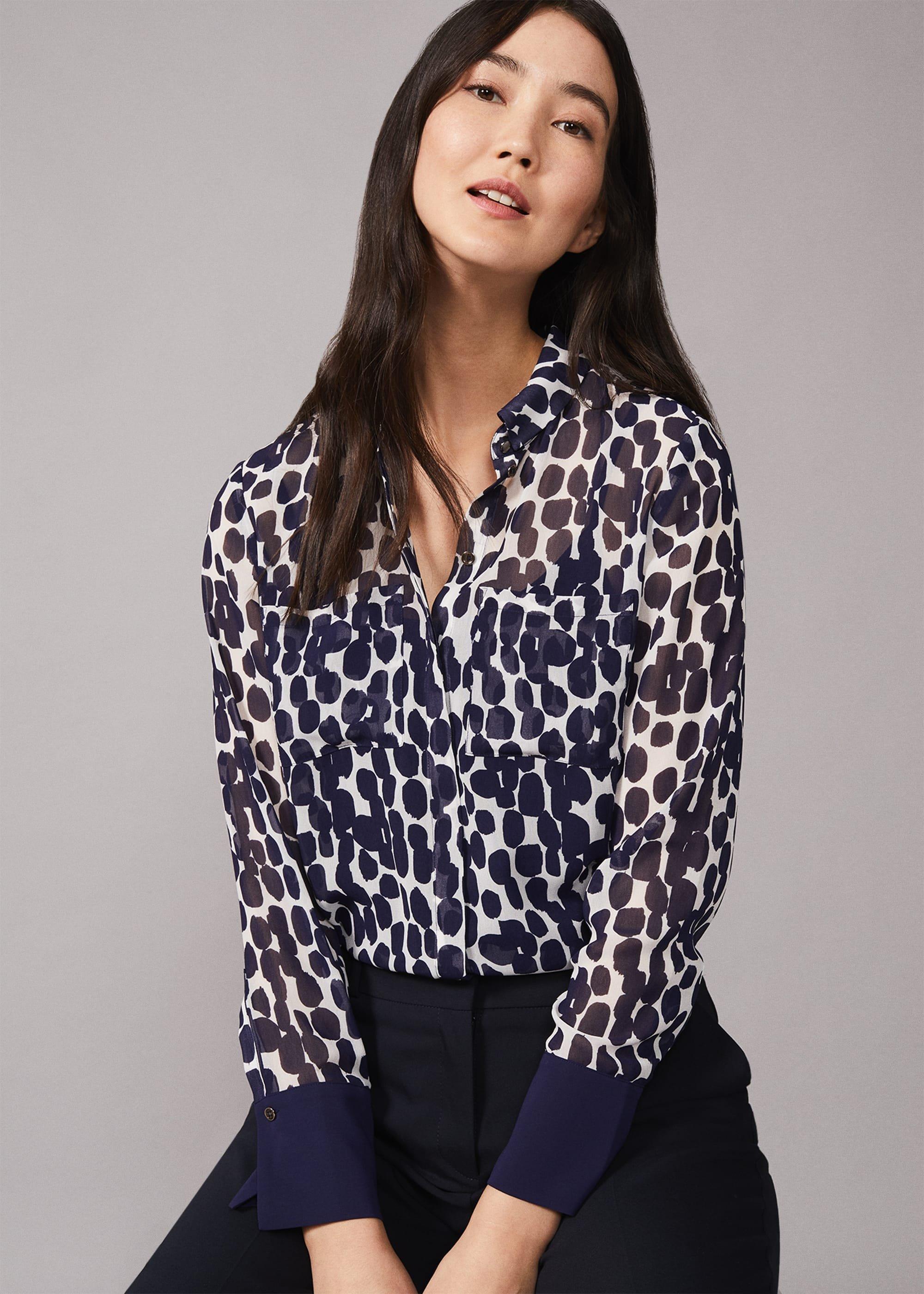 Tanjina Smudge Print Blouse