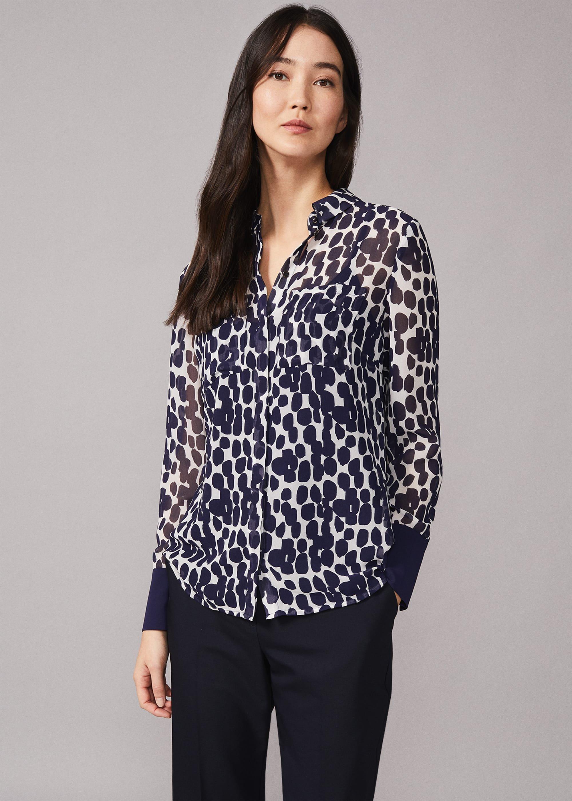 Tanjina Smudge Print Blouse